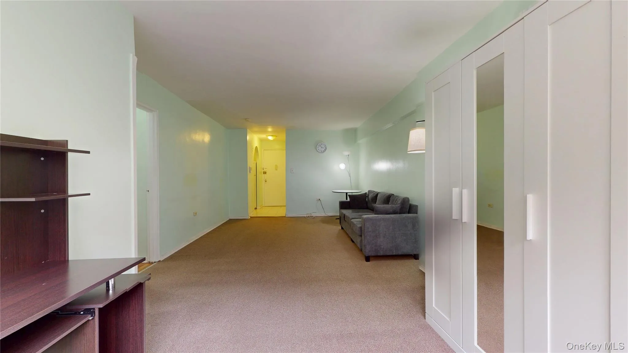 Hallway with light colored carpet Hallway with light colored carpet