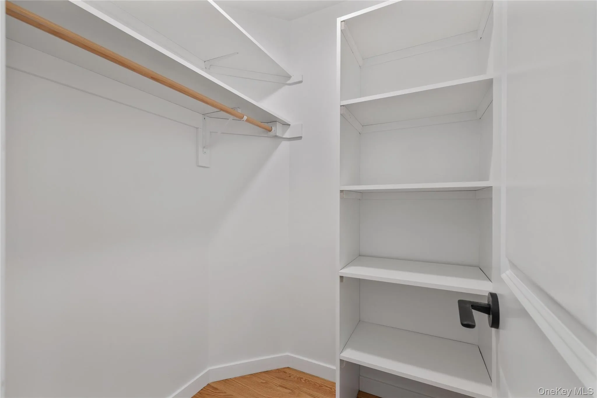 Spacious closet featuring light wood-style flooring Spacious closet featuring light wood-style flooring
