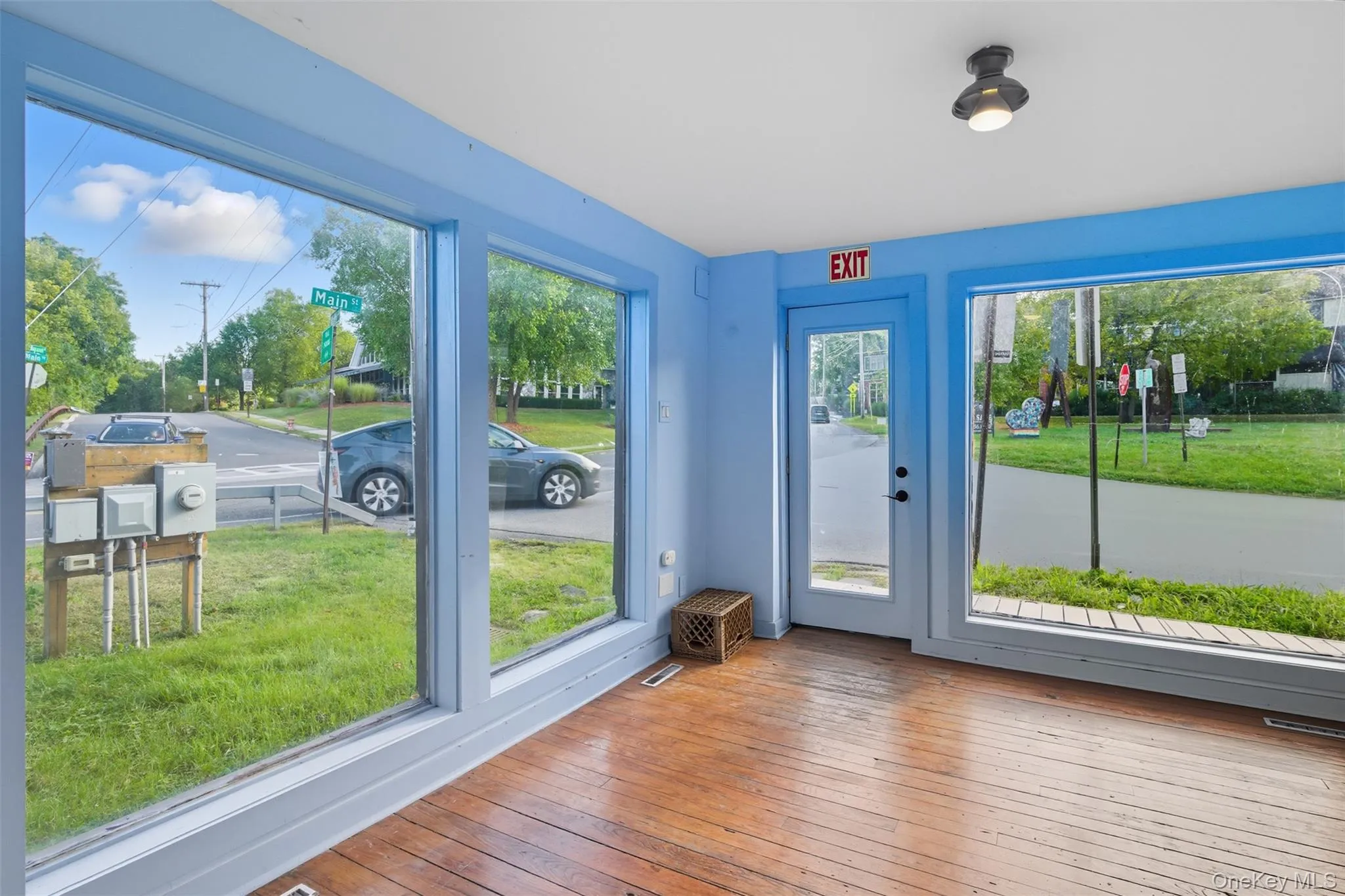 Entryway with hardwood / wood-style flooring Entryway with hardwood / wood-style flooring