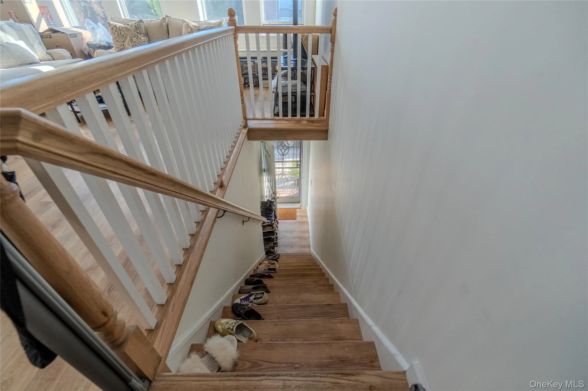Stairs with wood finished floors Stairs with wood finished floors