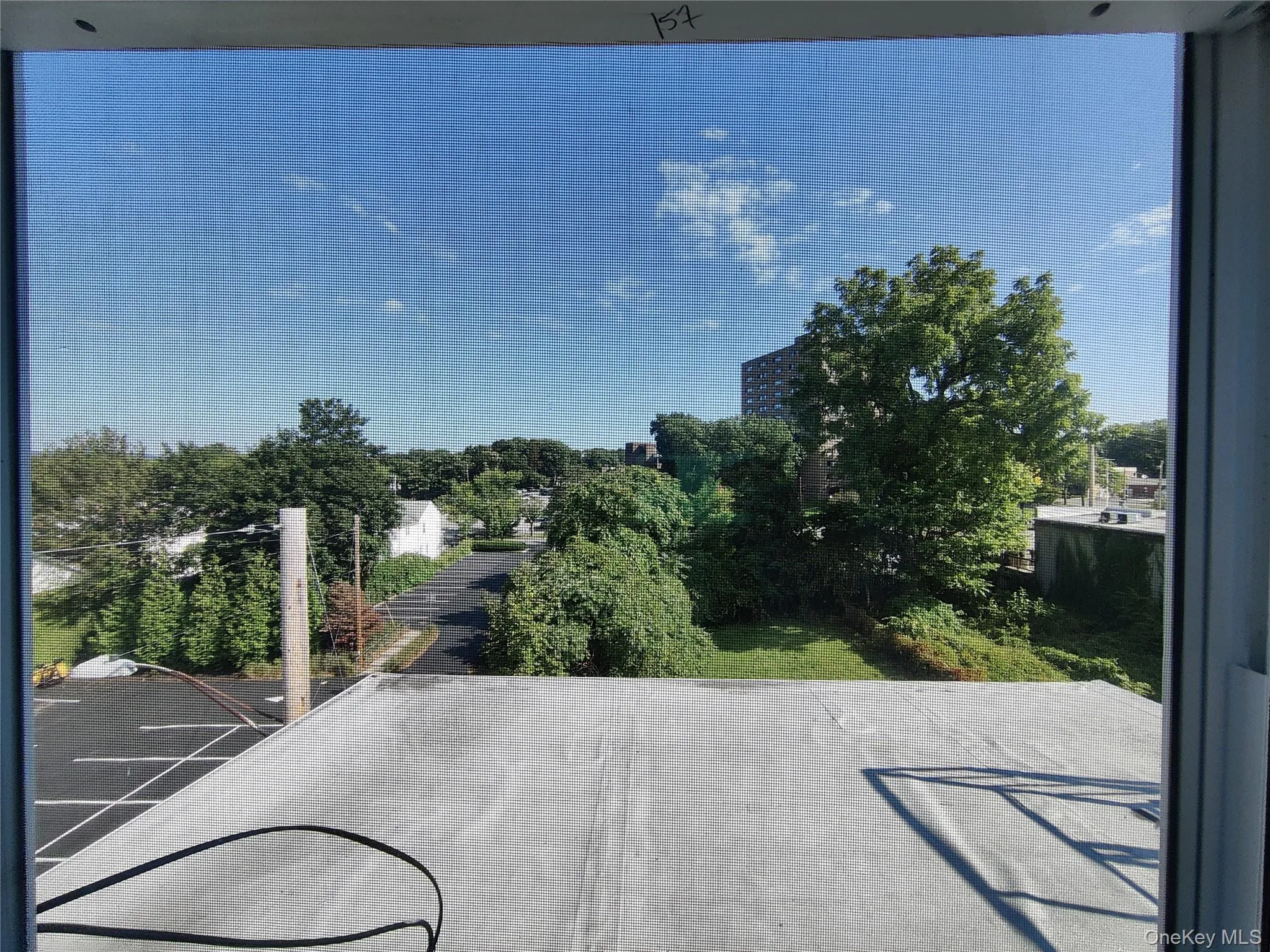 View of patio with view of scattered trees View of patio with view of scattered trees