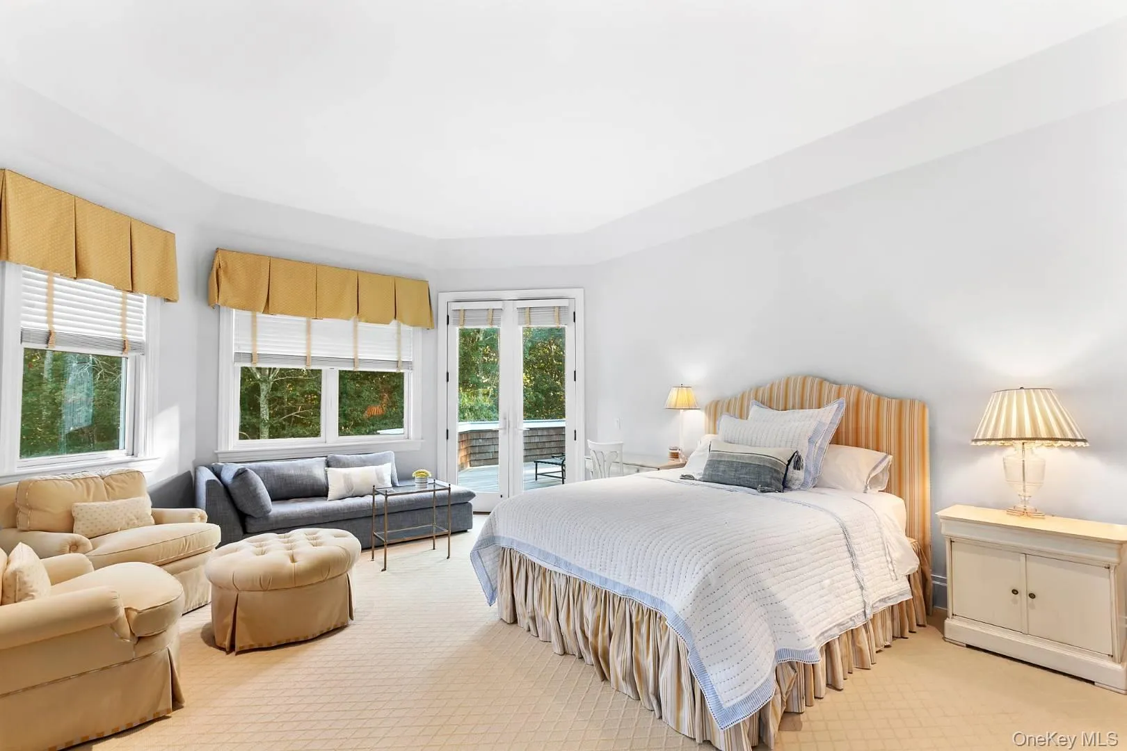 Carpeted bedroom with access to exterior Carpeted bedroom with access to exterior