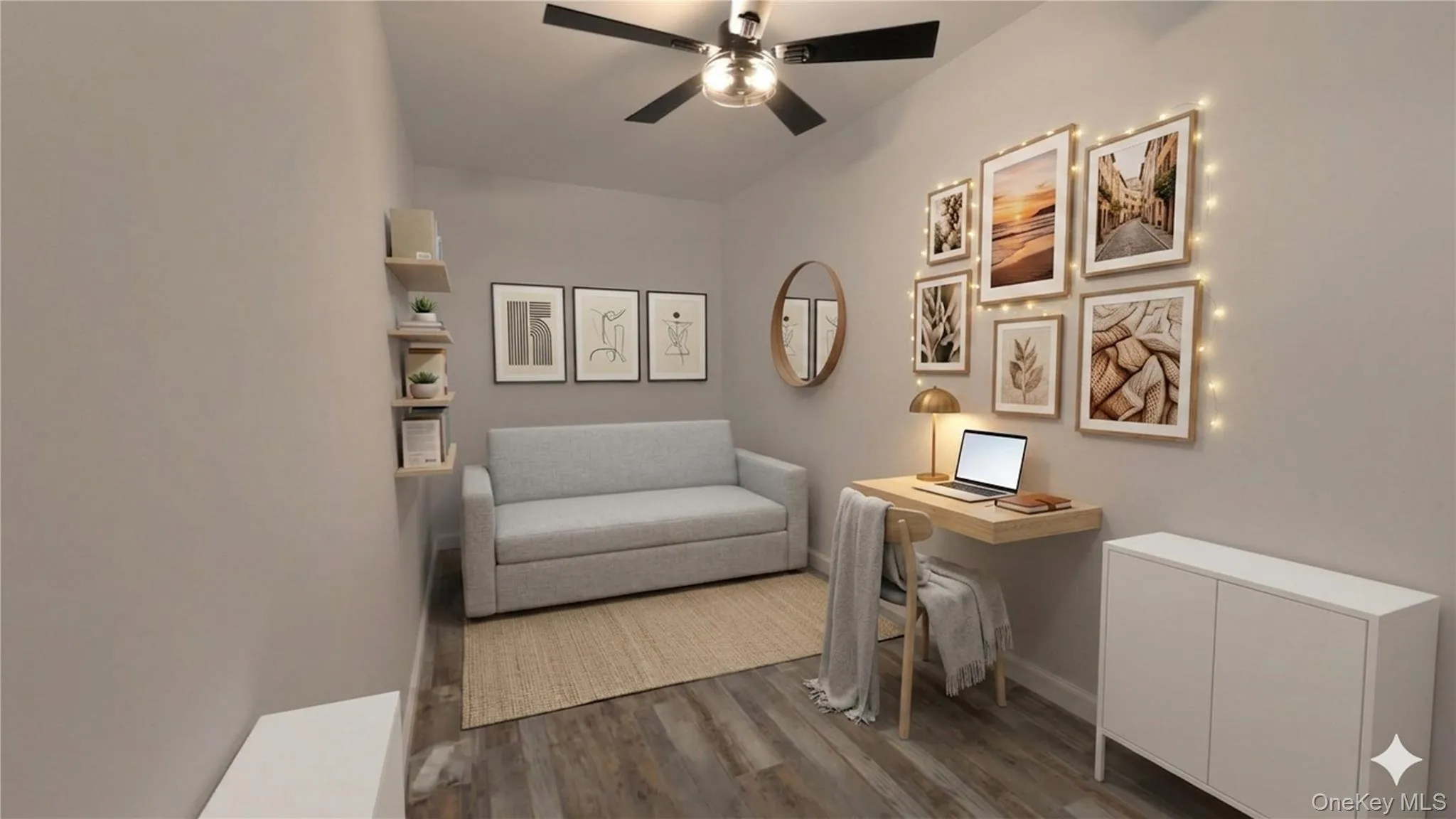 Virtual staging of the 2nd bed space. Original photo in following picture. Virtual staging of the 2nd bed space. Original photo in following picture.