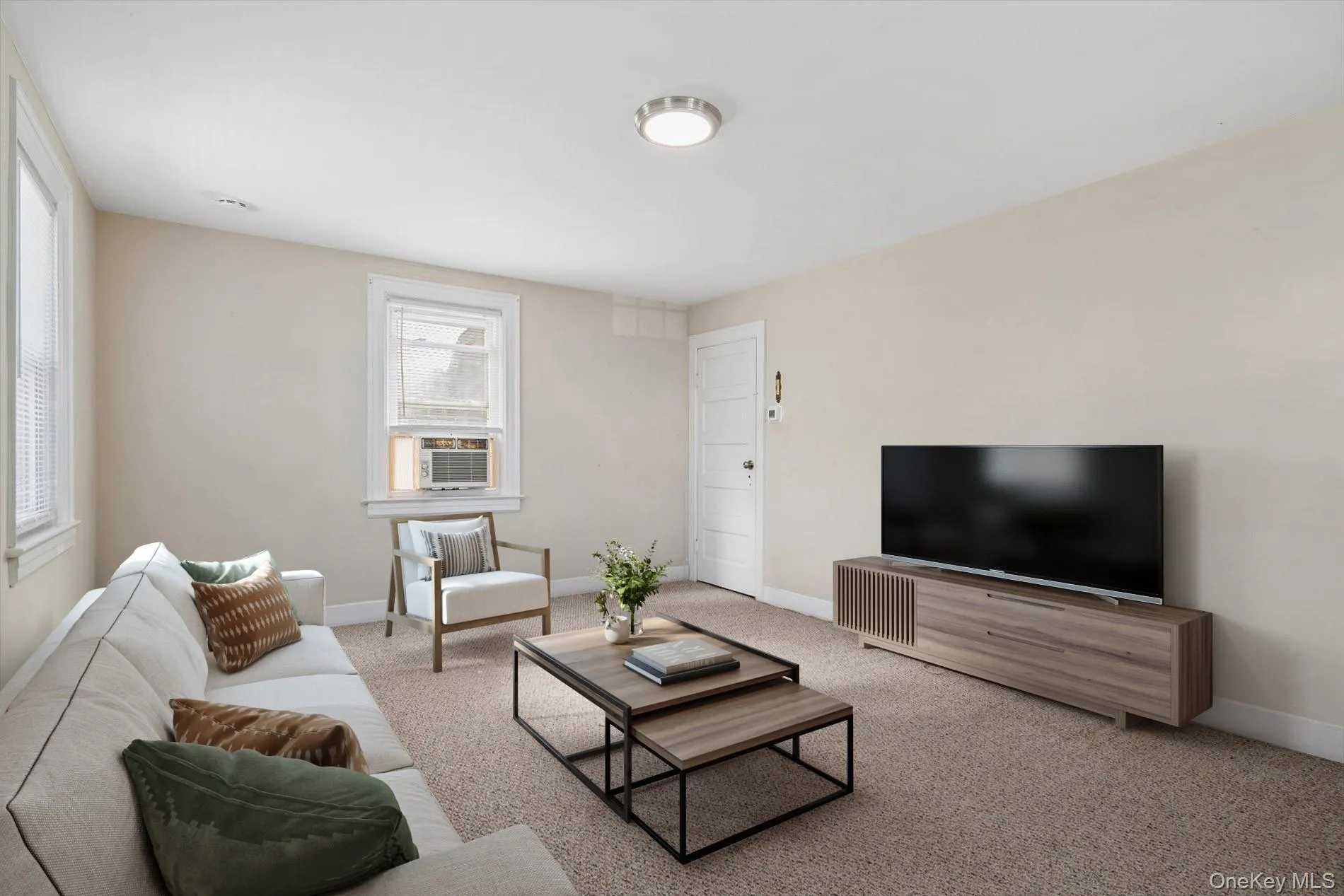 Virtually staged living room Virtually staged living room