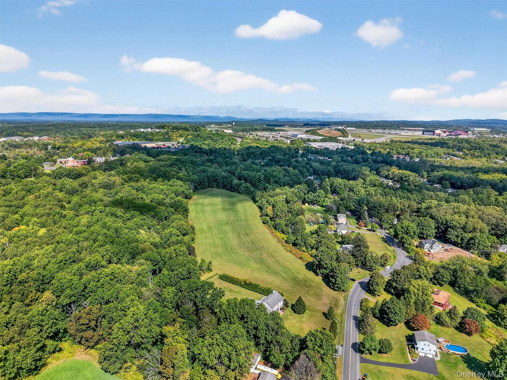 Aerial view of a heavily wooded area Aerial view of a heavily wooded area