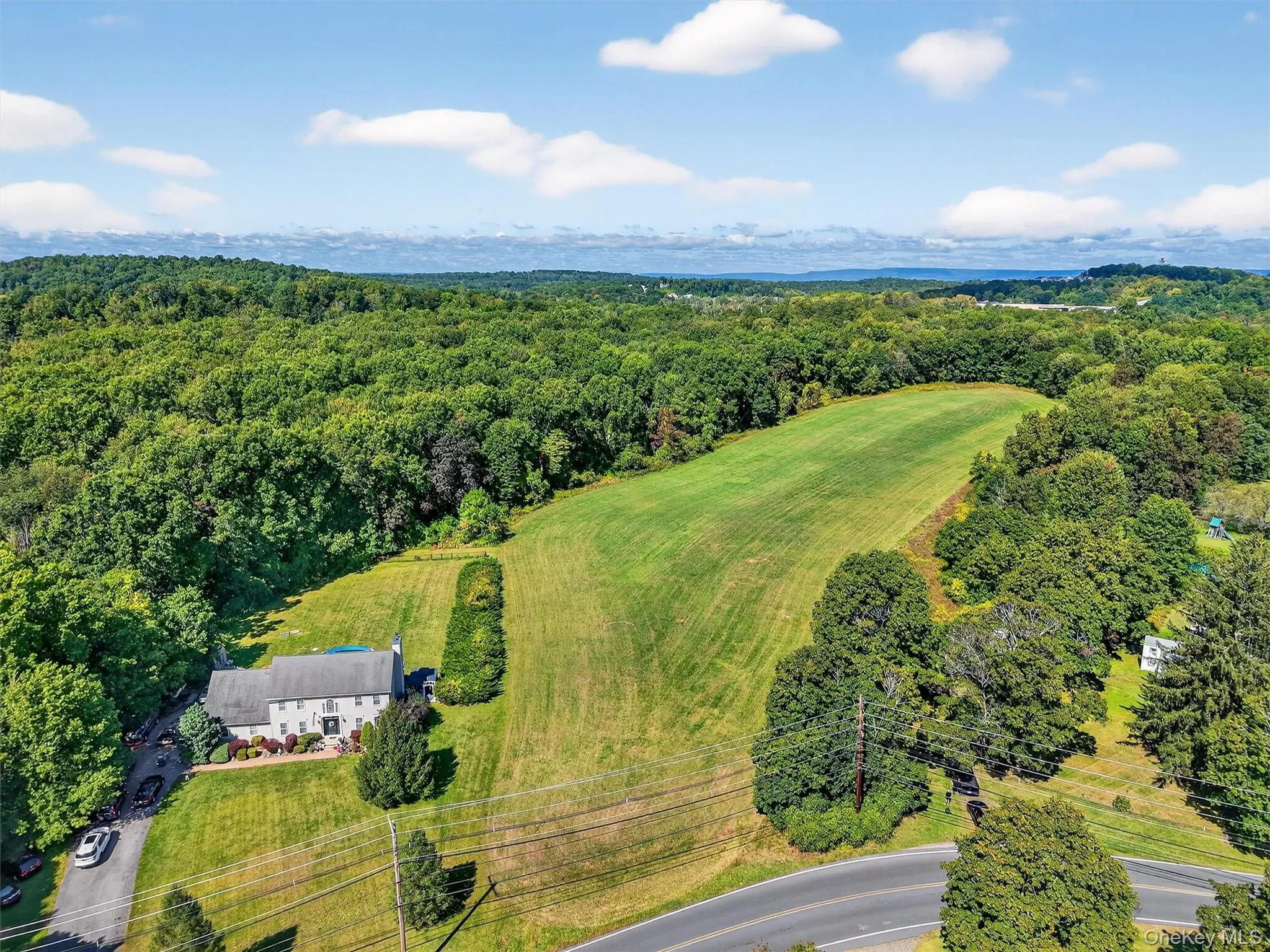 Aerial view of a heavily wooded area Aerial view of a heavily wooded area