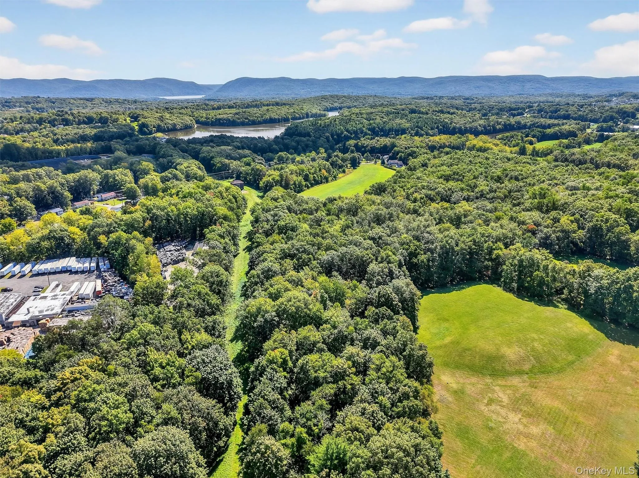 Aerial view of a forest and a water and mountain view Aerial view of a forest and a water and mountain view