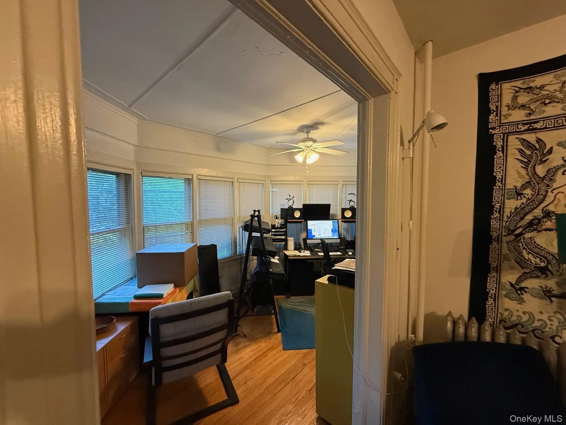 Office space with light wood-style floors Office space with light wood-style floors