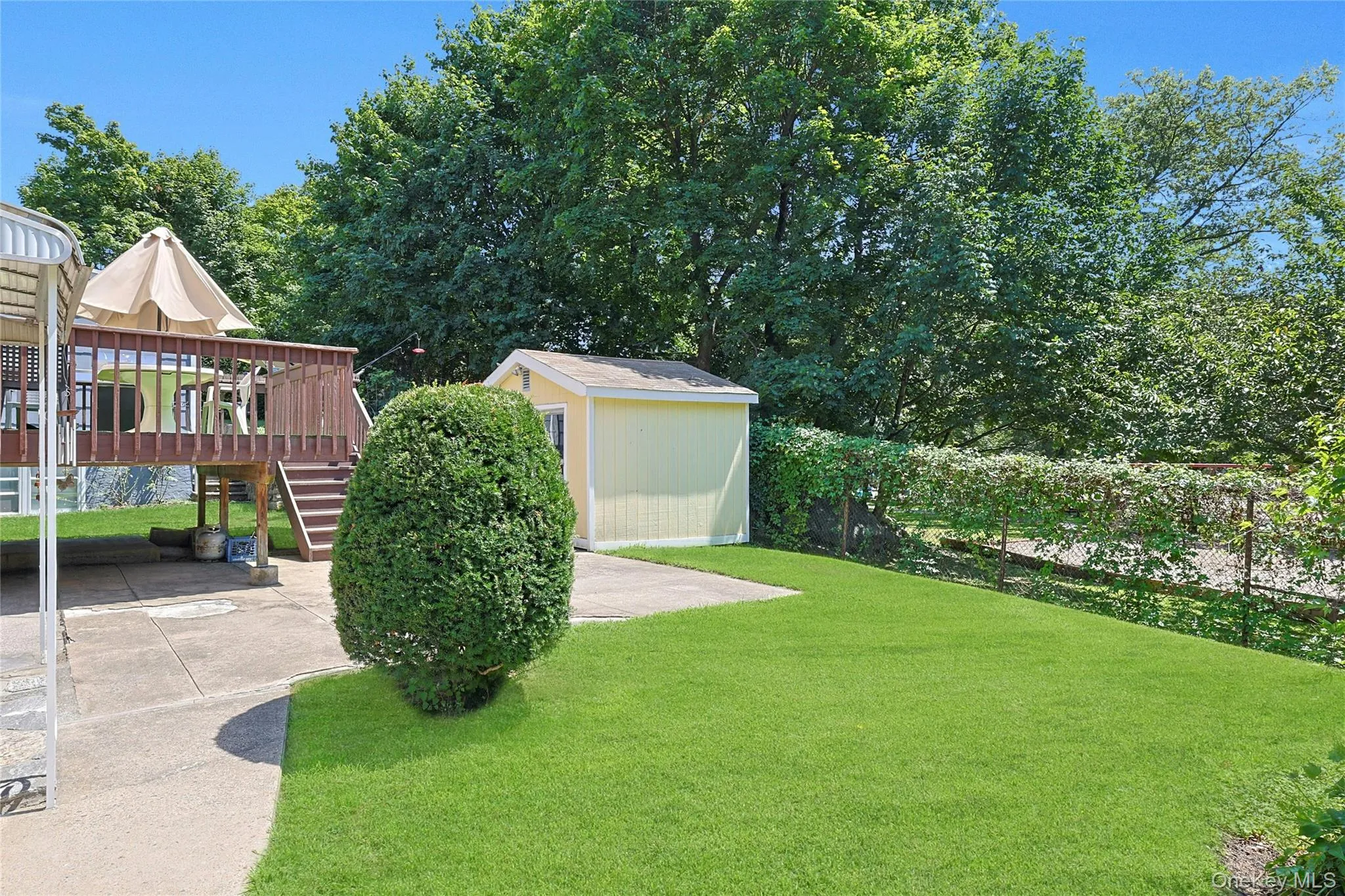 View of yard with a patio and deck View of yard with a patio and deck