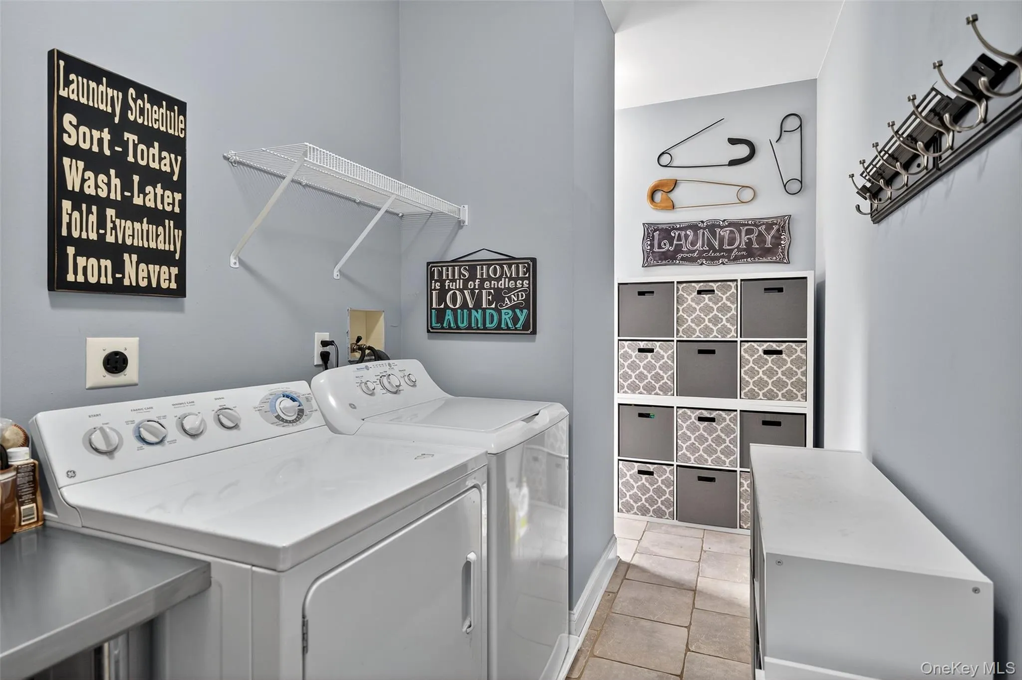 Laundry room with exterior door access. Laundry room with exterior door access.