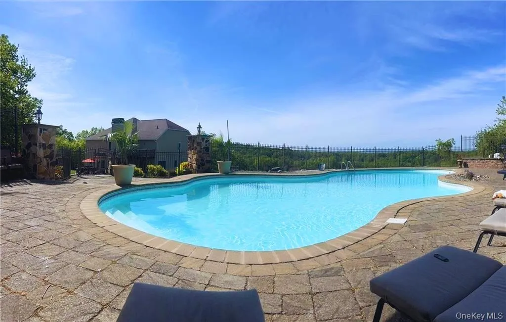 Open for the season - inground saltwater pool and patio. Open for the season - inground saltwater pool and patio.