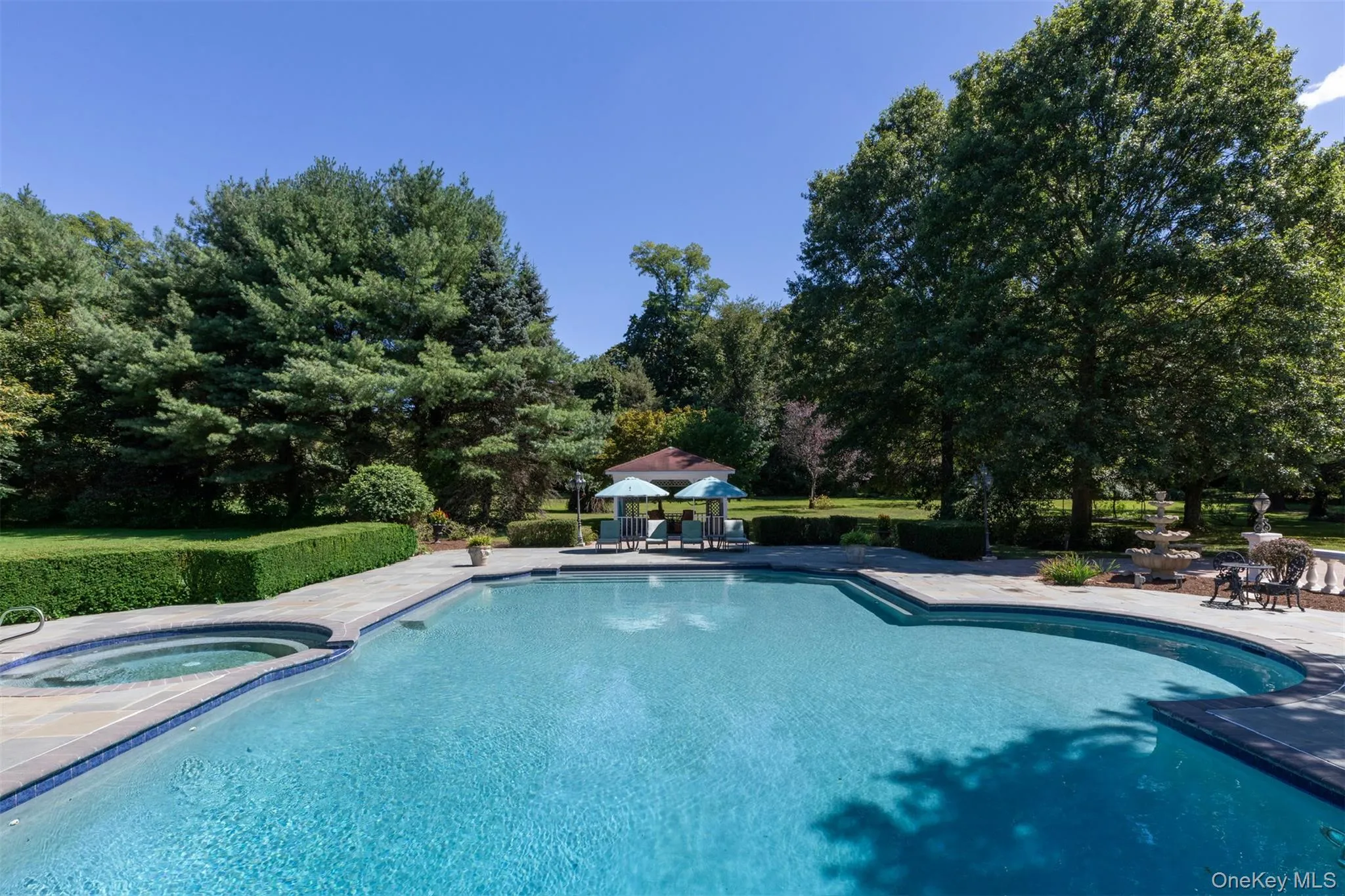 View of swimming pool with a patio area and a pool with connected hot tub View of swimming pool with a patio area and a pool with connected hot tub