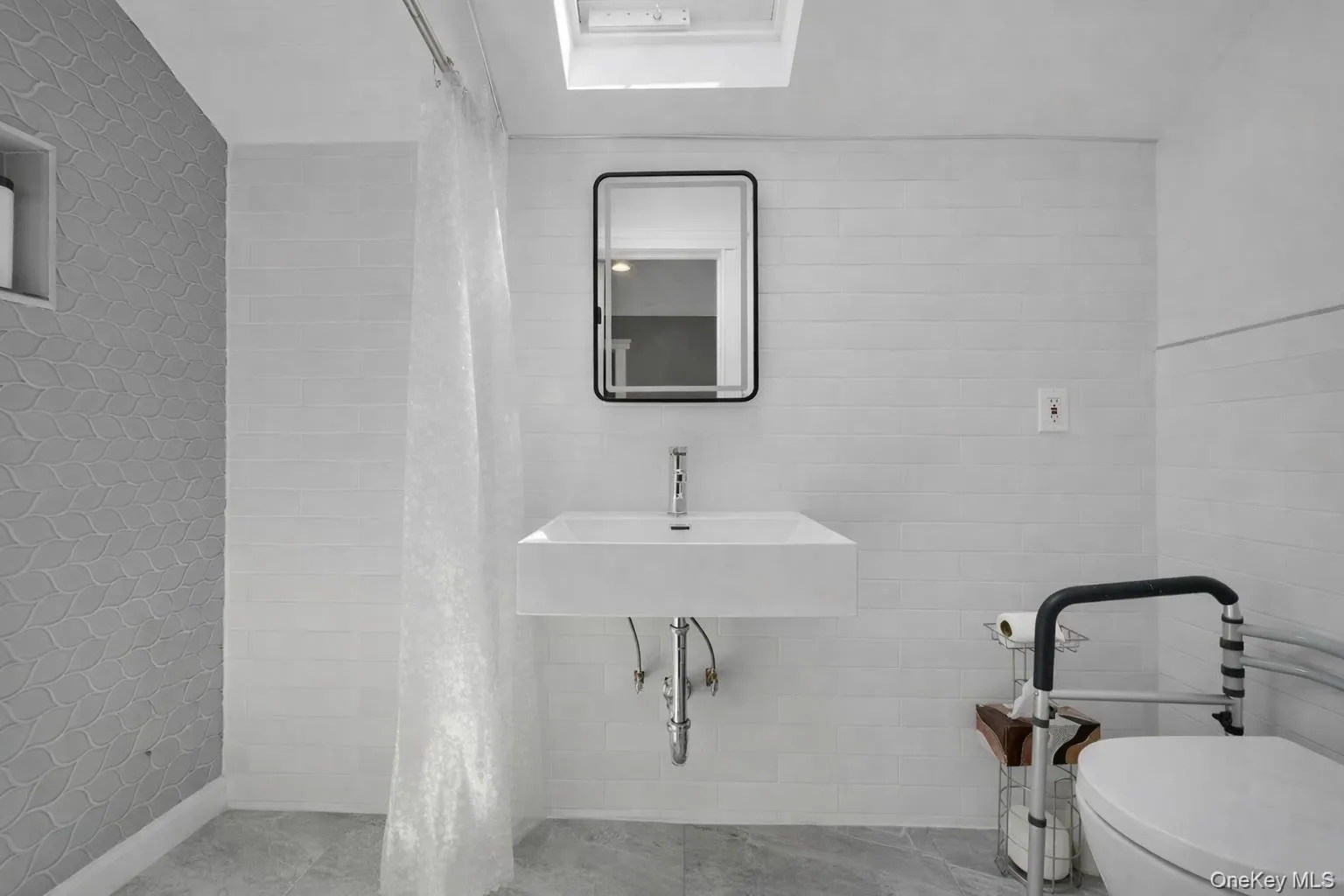 Virtually staged renovated bathroom Virtually staged renovated bathroom