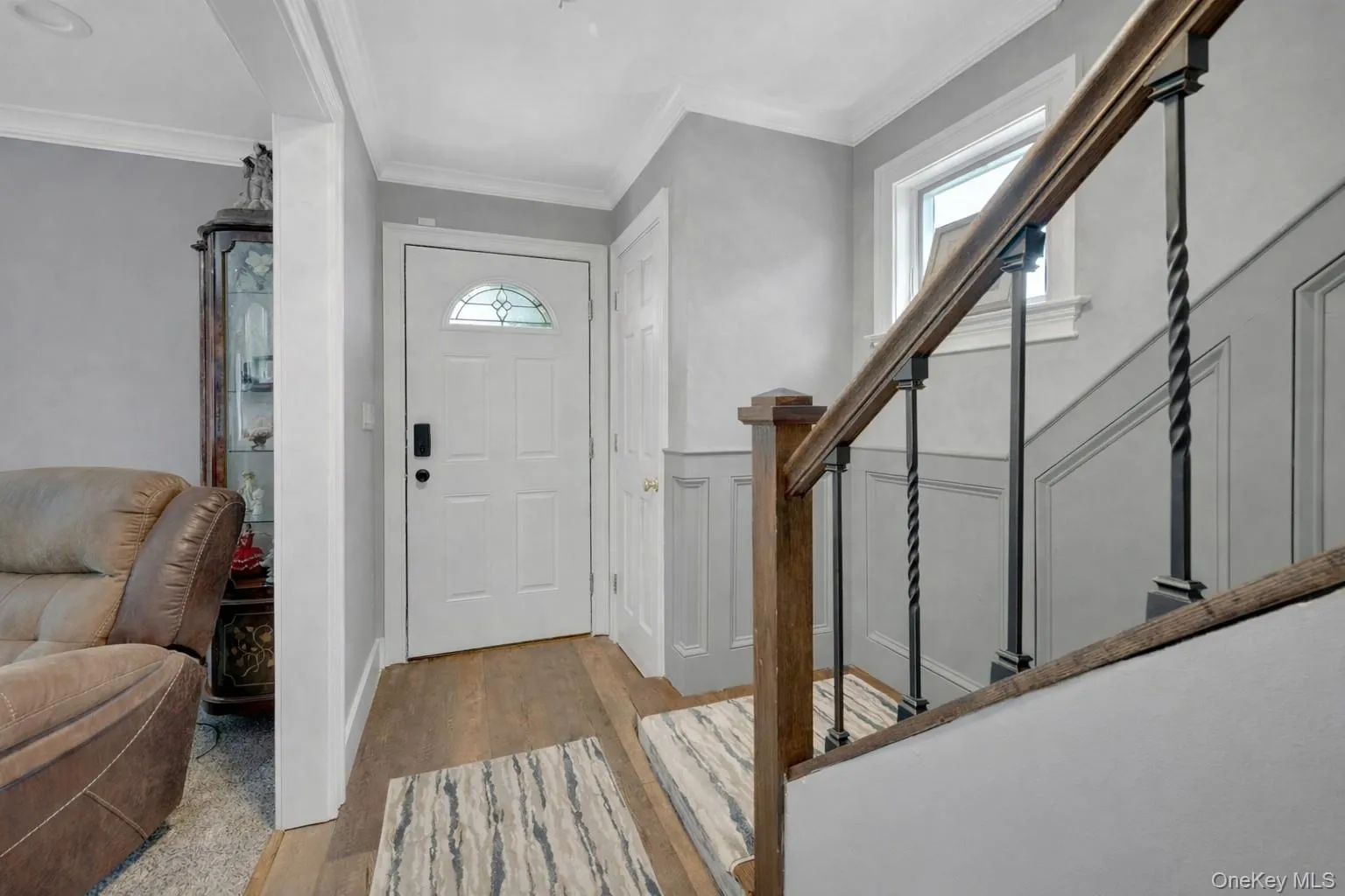 Entry hall showing custom railings Entry hall showing custom railings