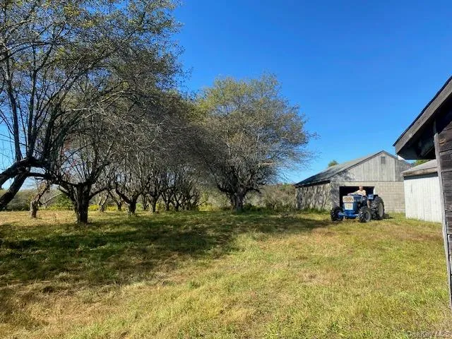 View of green lawn with an outdoor structure and an outbuilding View of green lawn with an outdoor structure and an outbuilding