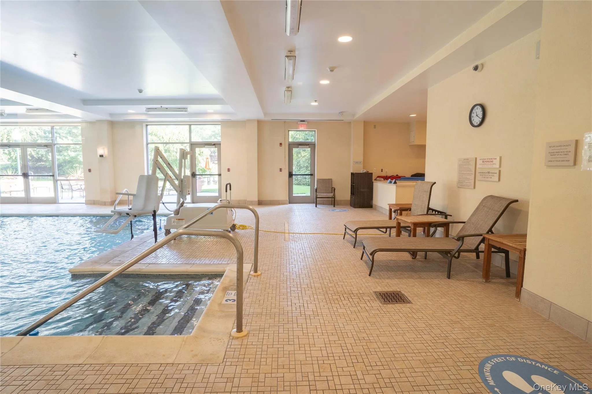 Light pours in here at heated Indoor Pool Light pours in here at heated Indoor Pool