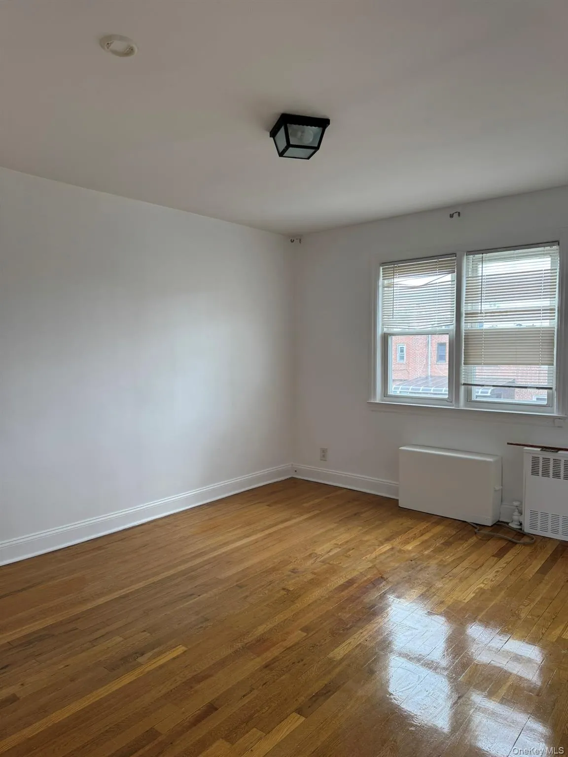 Spare room with light wood-type flooring and radiator Spare room with light wood-type flooring and radiator