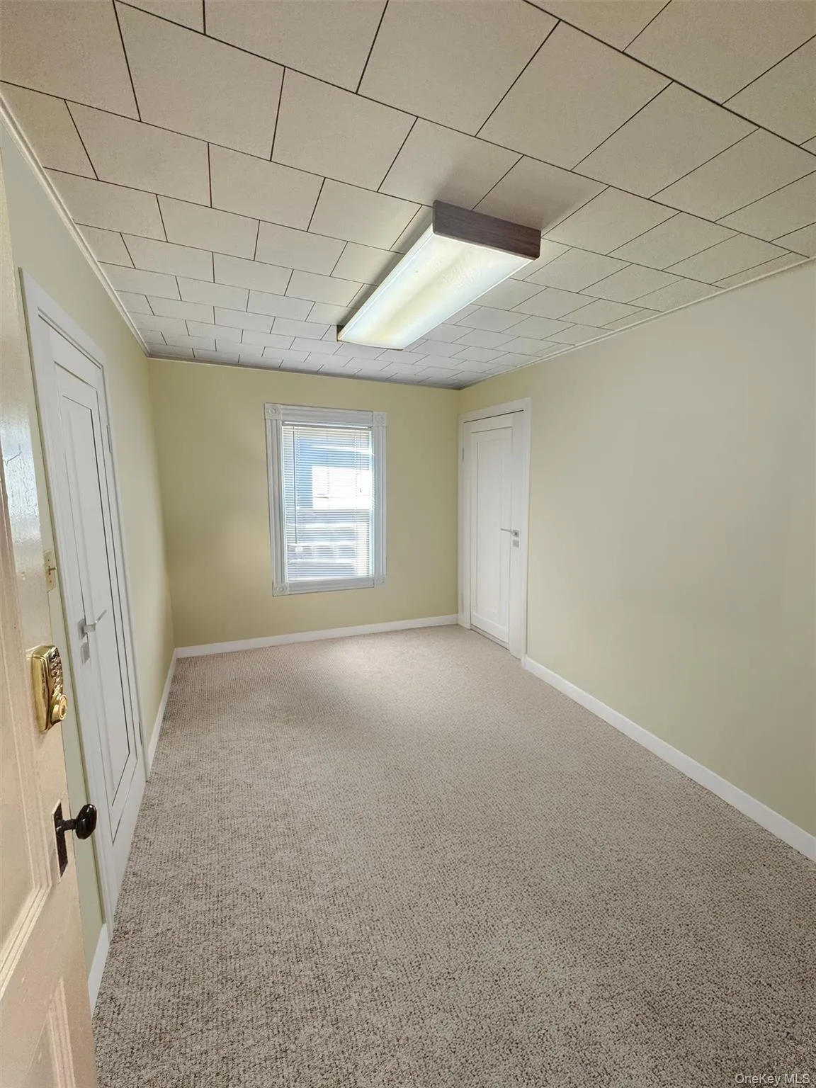 Carpeted spare room with baseboards Carpeted spare room with baseboards