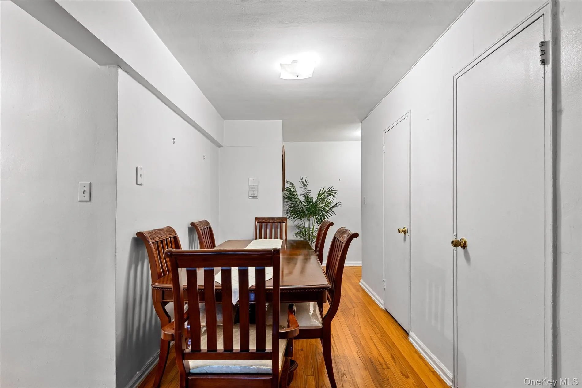 Dining room featuring light wood finished floors and baseboards Dining room featuring light wood finished floors and baseboards