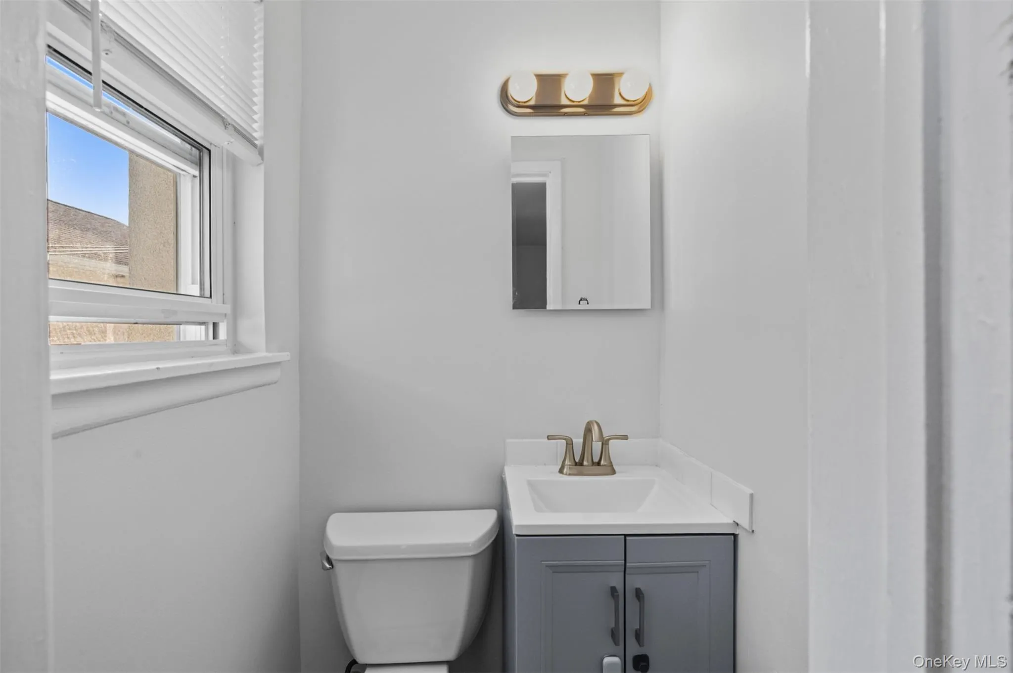 Bathroom featuring vanity and toilet Bathroom featuring vanity and toilet