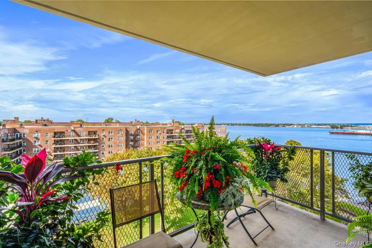 Balcony with a water view Balcony with a water view