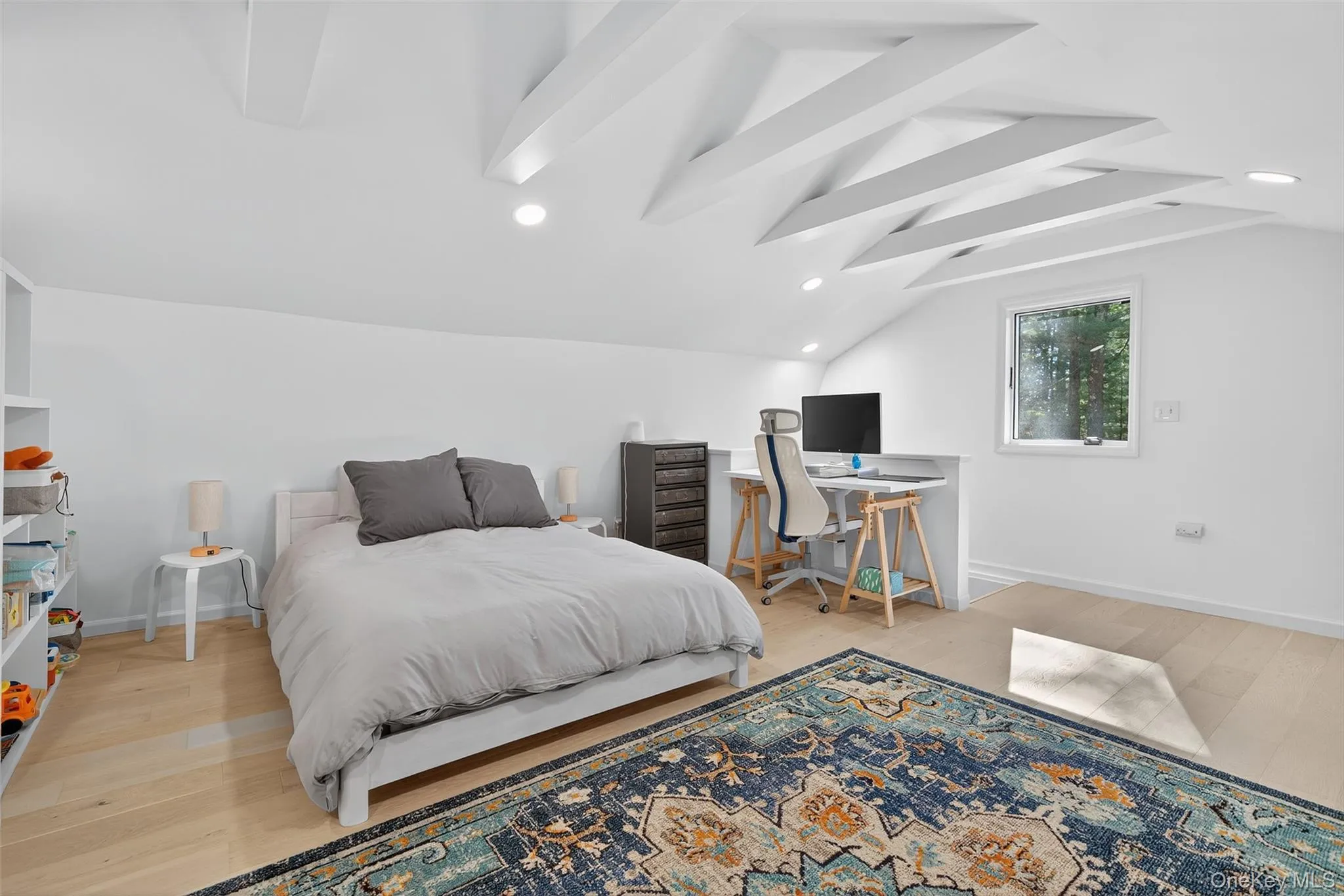 Another view of bright bedroom-loft with home office setup Another view of bright bedroom-loft with home office setup