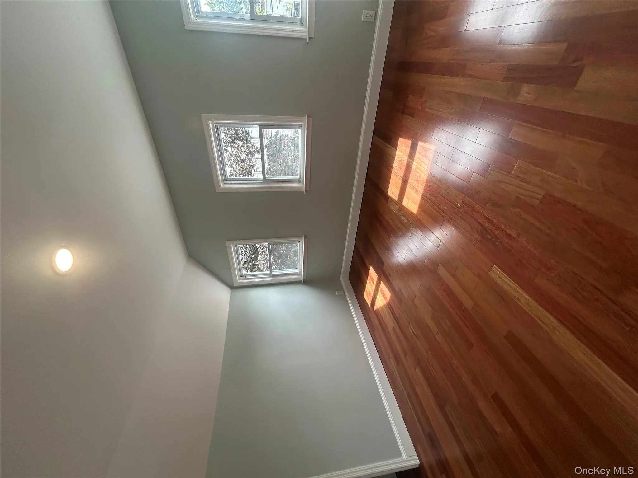 Bonus room with dark wood-style floors and vaulted ceiling Bonus room with dark wood-style floors and vaulted ceiling