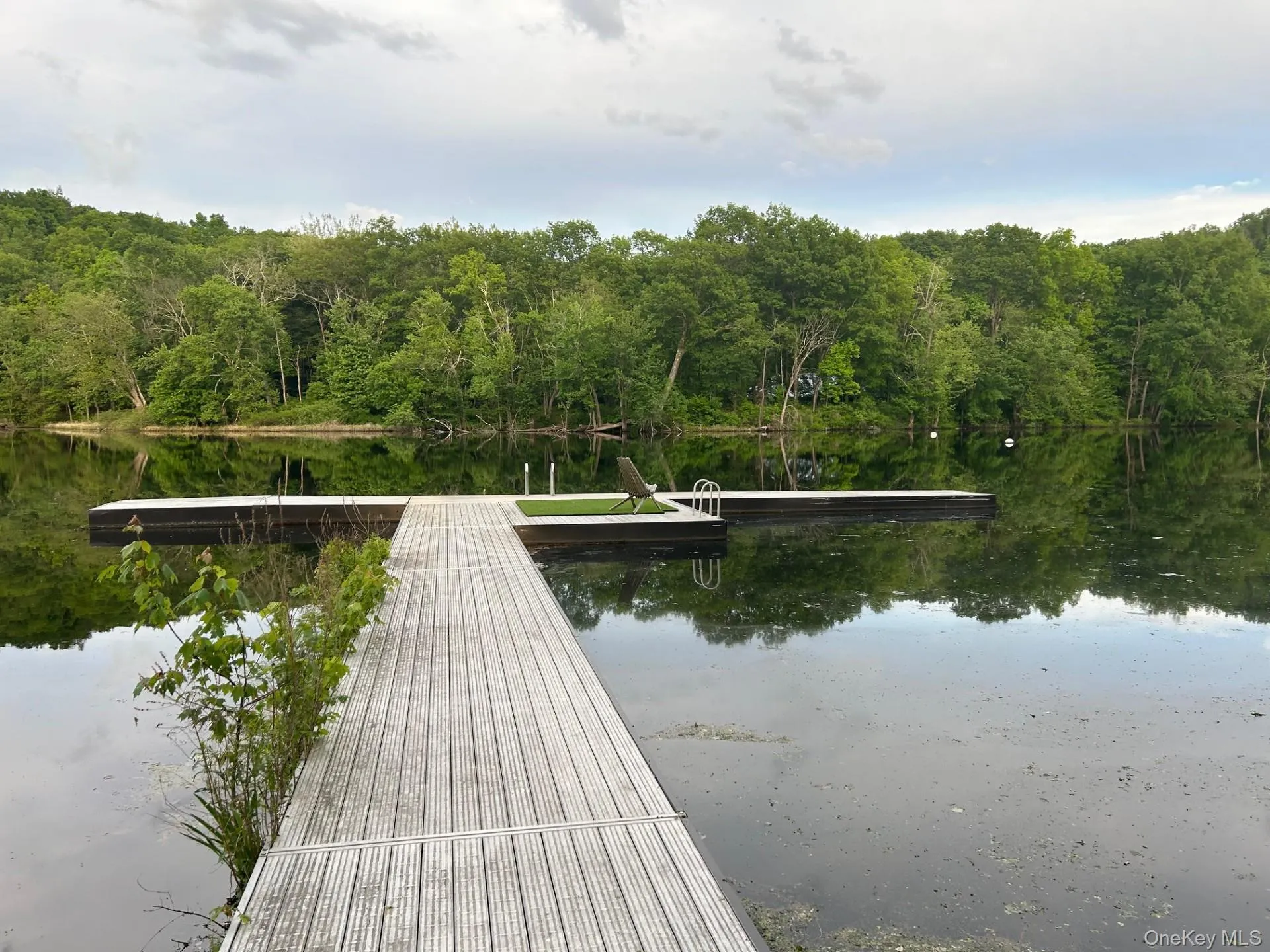 Dock with a wide water view Dock with a wide water view