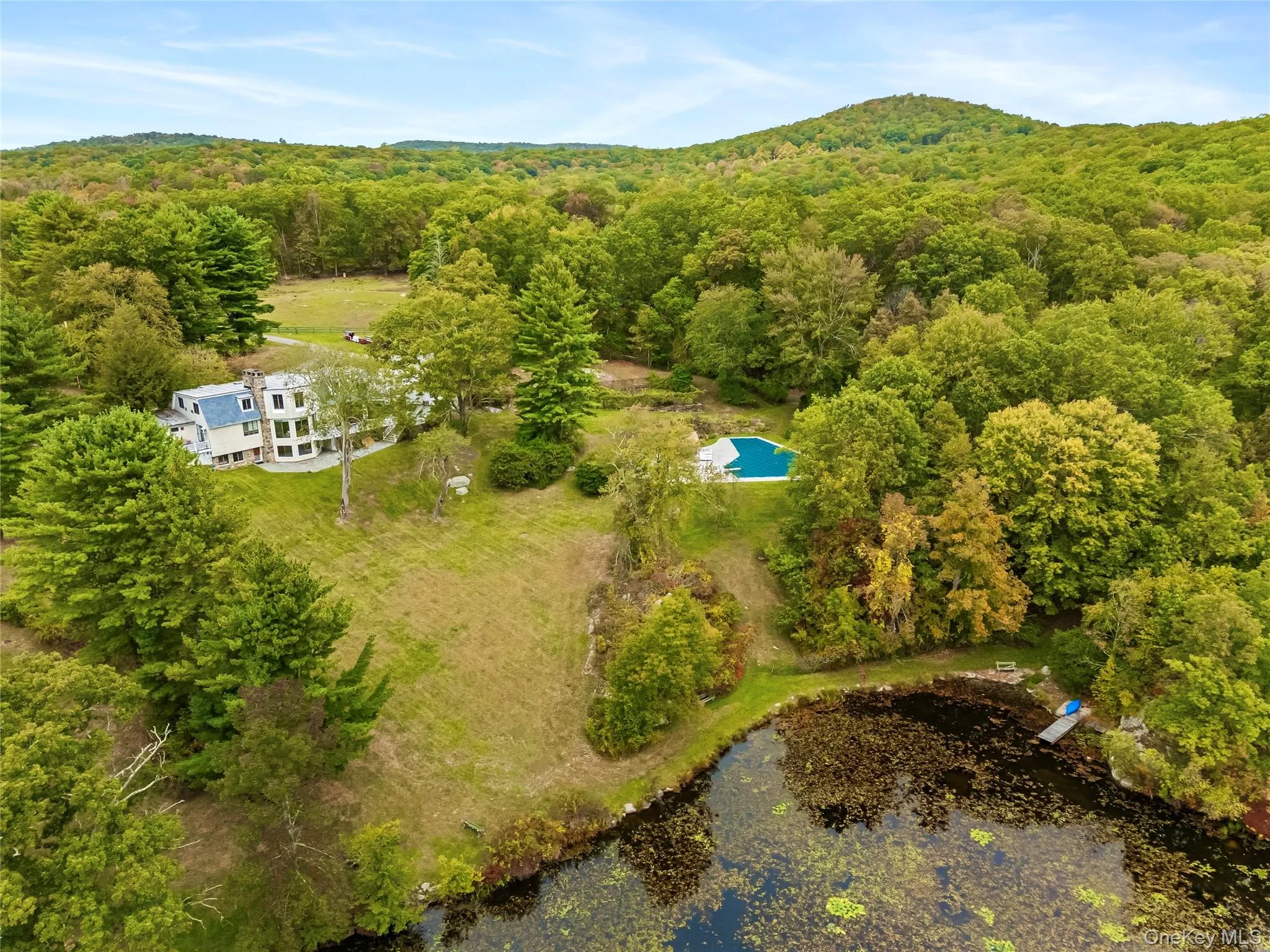 Drone / aerial view of a heavily wooded area Drone / aerial view of a heavily wooded area