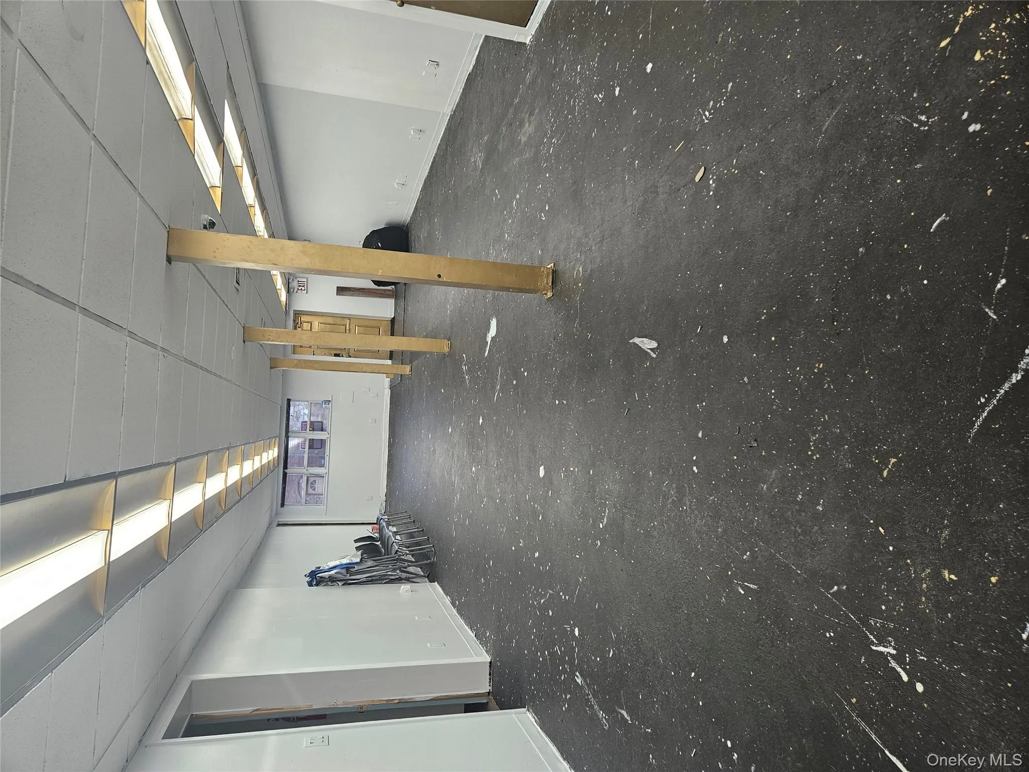 Basement with a drop ceiling Basement with a drop ceiling