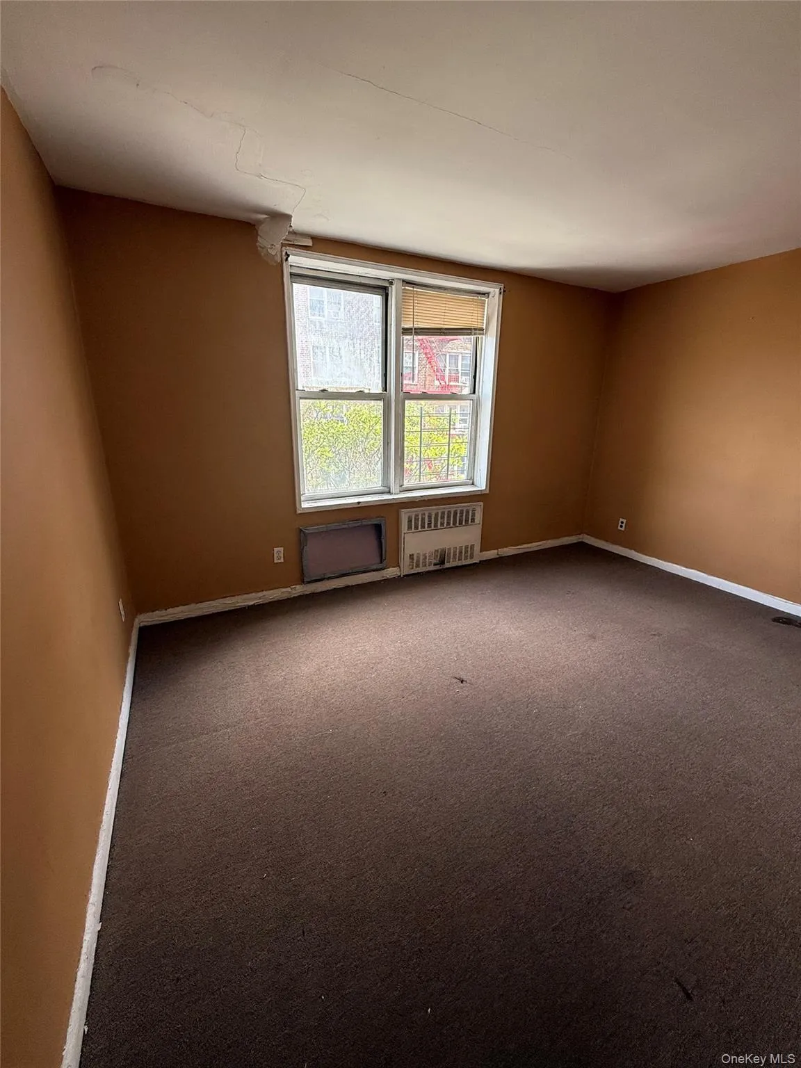 Carpeted empty room with baseboards Carpeted empty room with baseboards