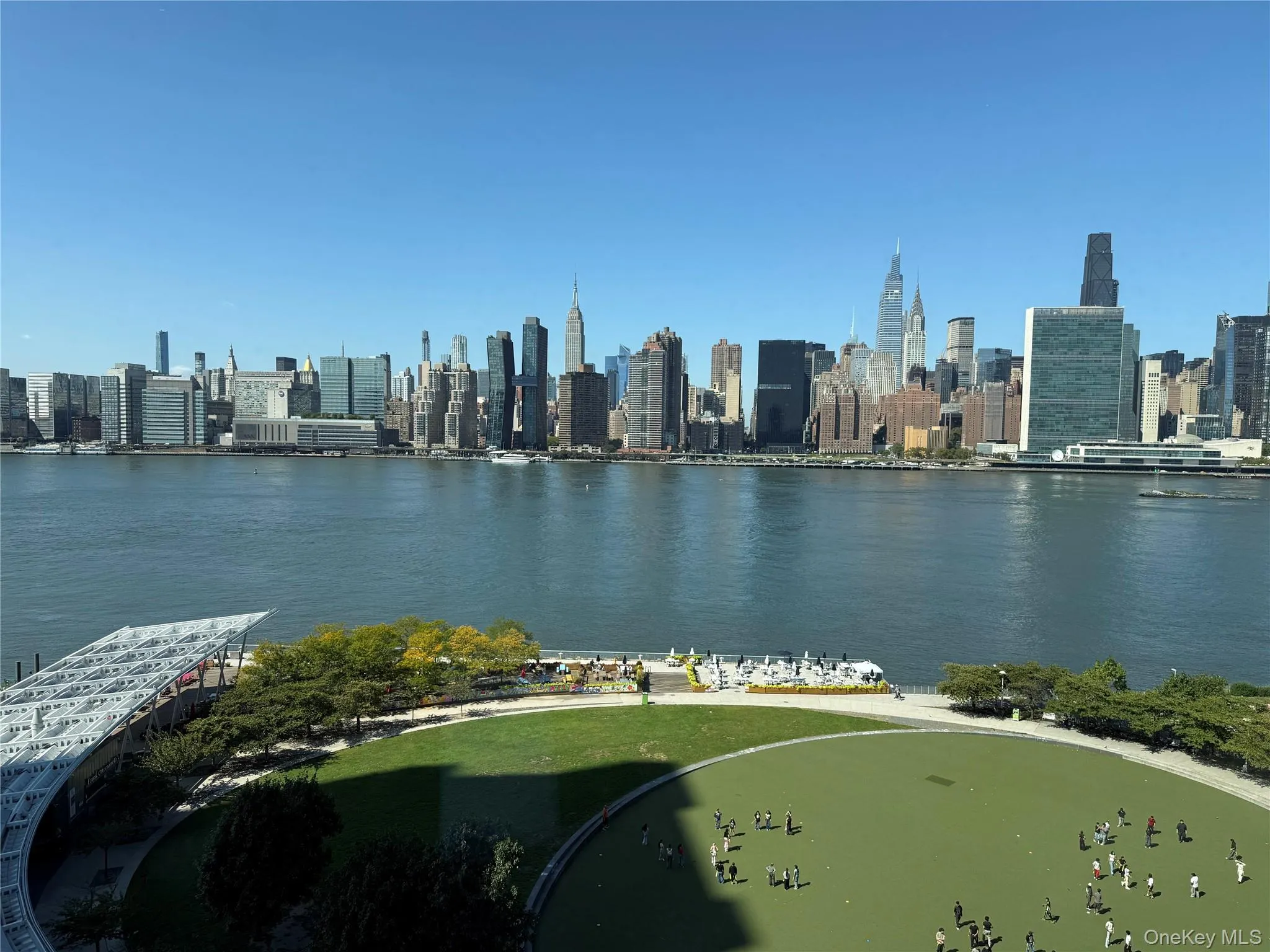 East River view with city skyline East River view with city skyline