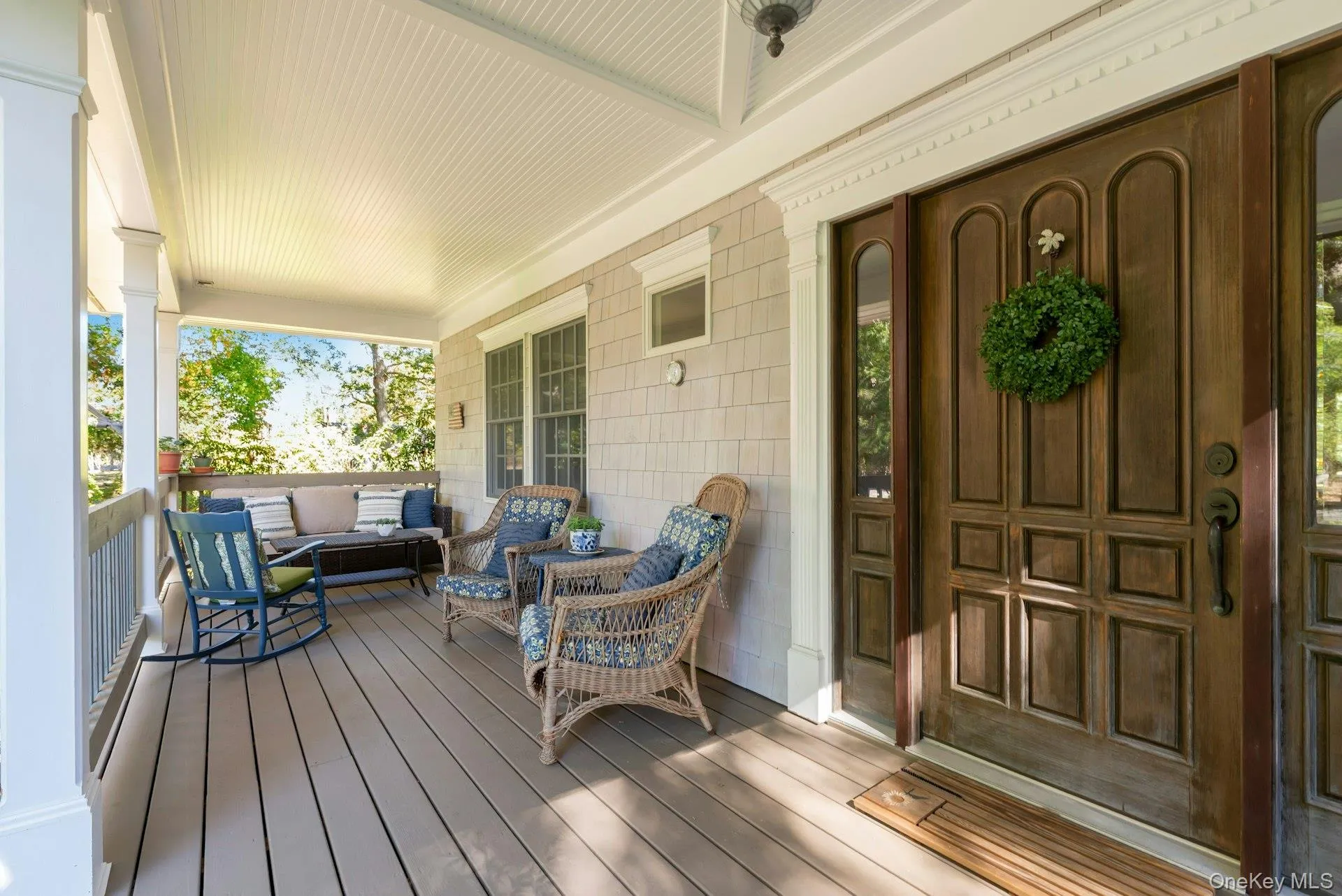 Wooden deck featuring outdoor lounge area Wooden deck featuring outdoor lounge area