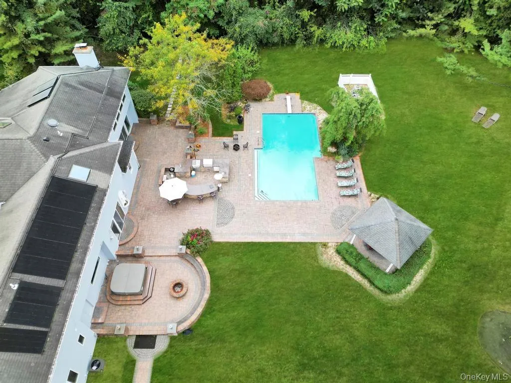 Aerial view of a pool Aerial view of a pool