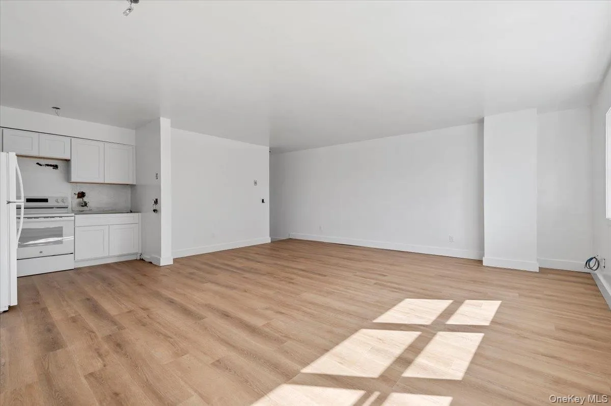 Unfurnished living room featuring light wood finished floors Unfurnished living room featuring light wood finished floors