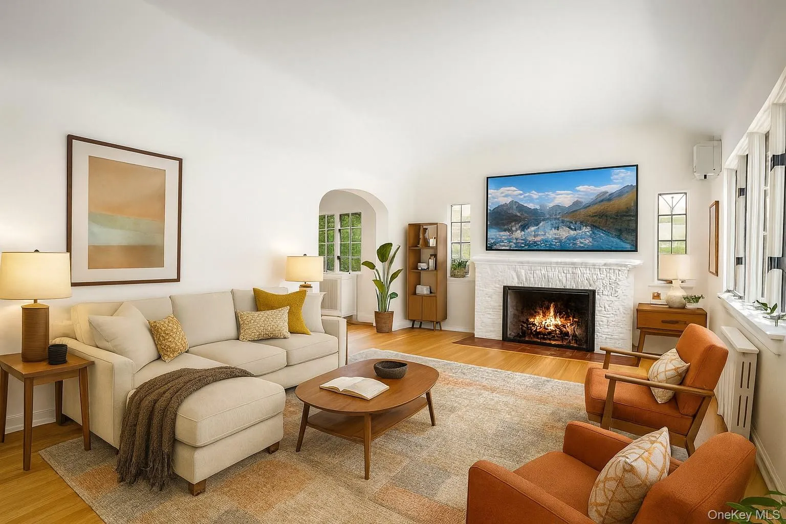 Virtually staged living room. Virtually staged living room.