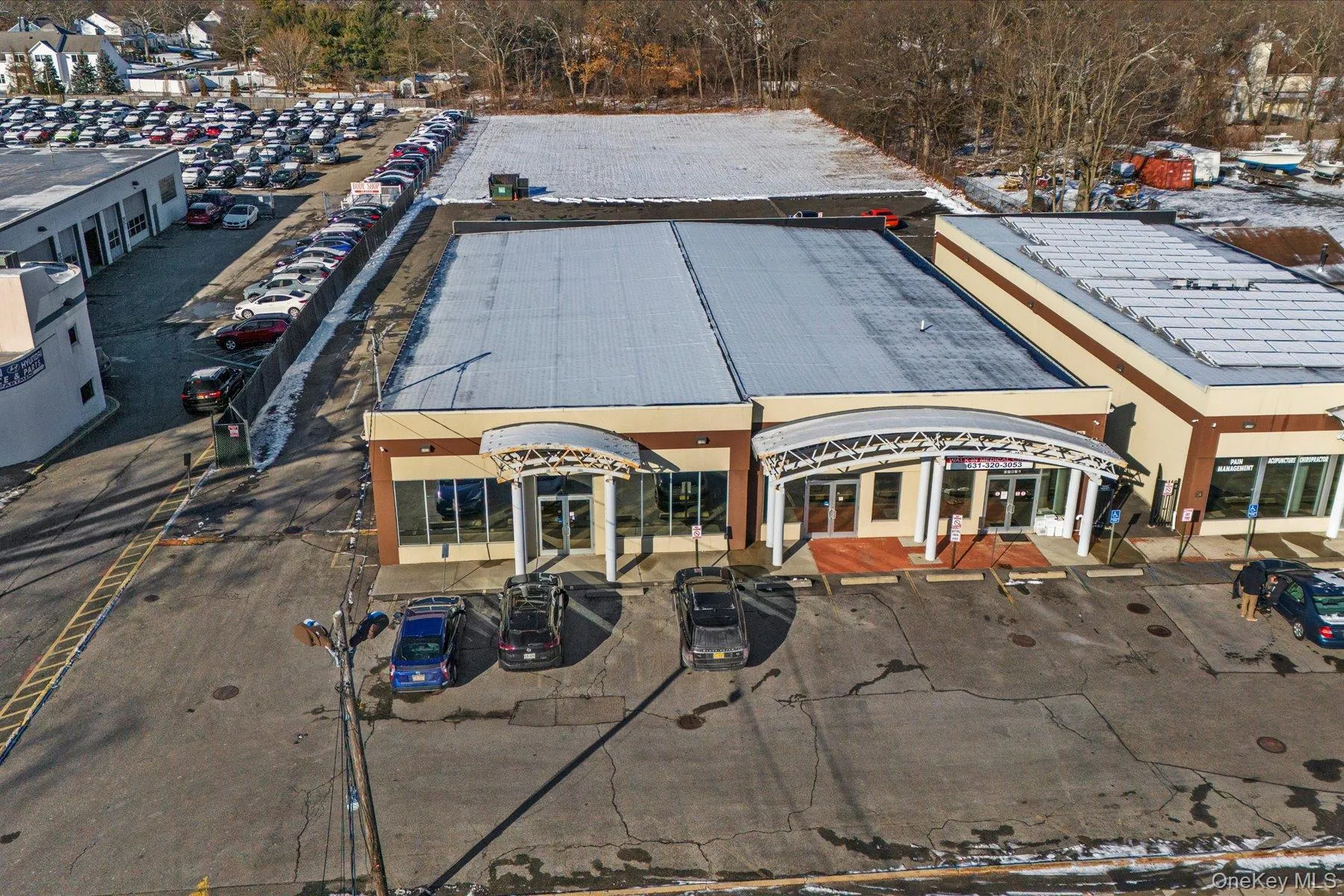 Aerial view of a commercial area Aerial view of a commercial area