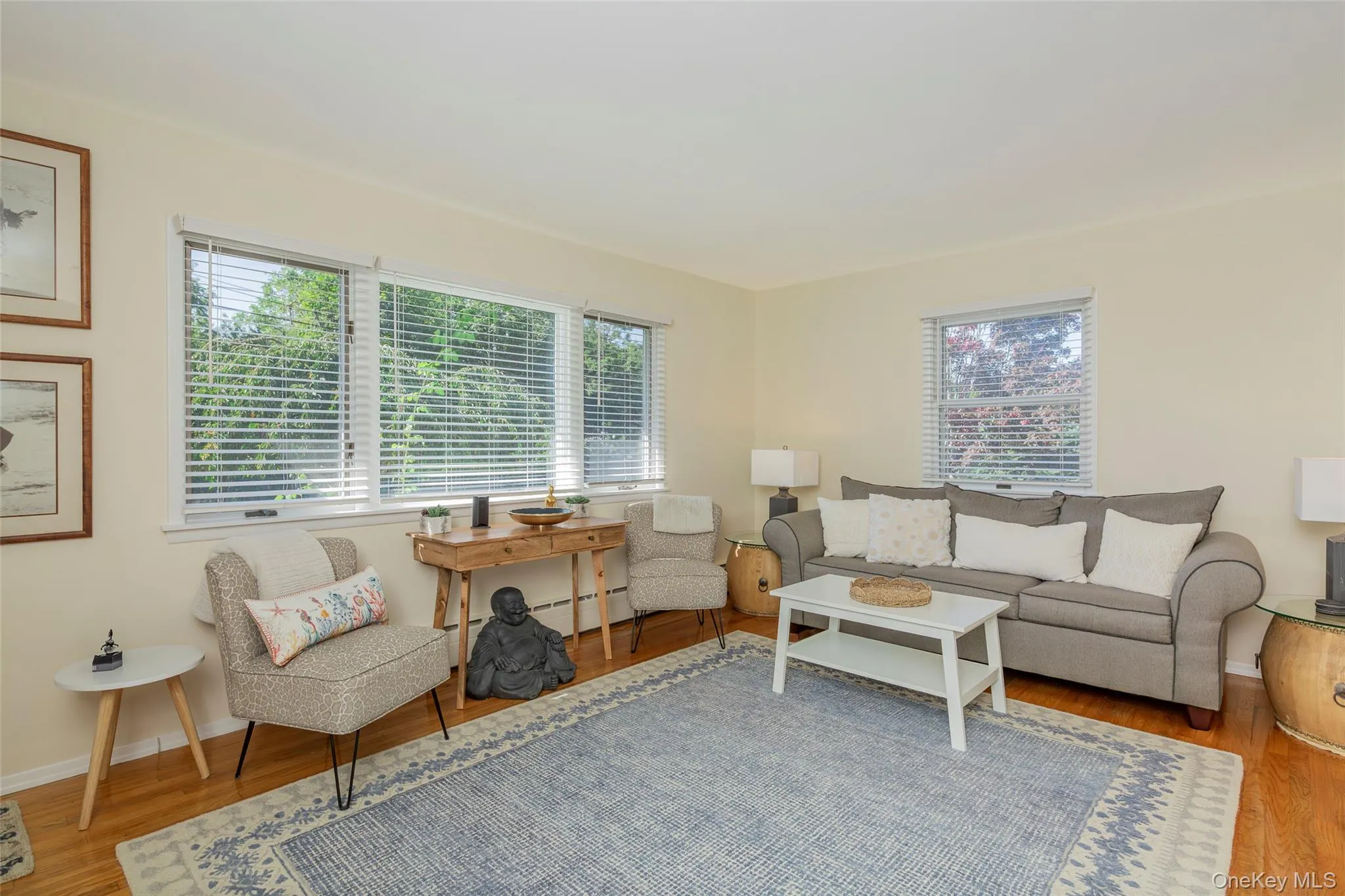 Living area with wood finished floors Living area with wood finished floors