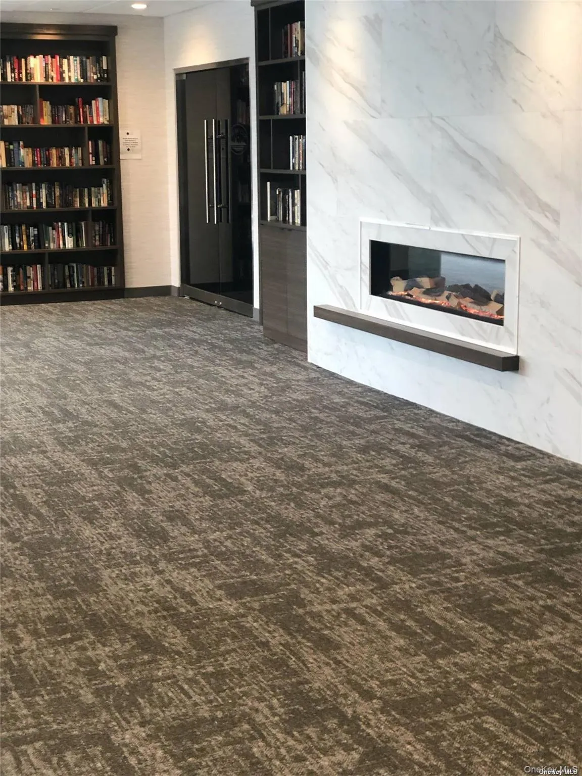 Fireplace. Library. Fireplace. Library.