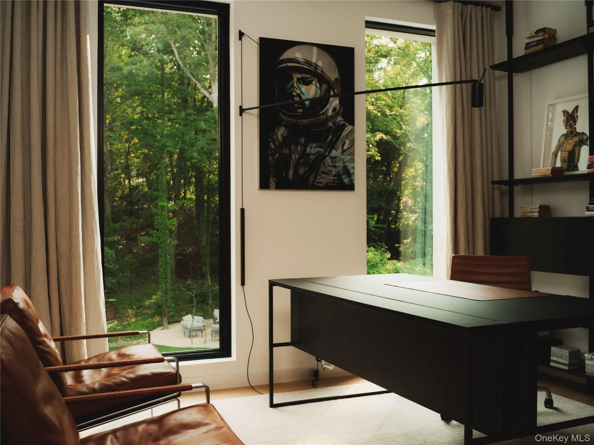 Guest room 3 or home office with floor to ceiling windows overlooking the backyard. Guest room 3 or home office with floor to ceiling windows overlooking the backyard.