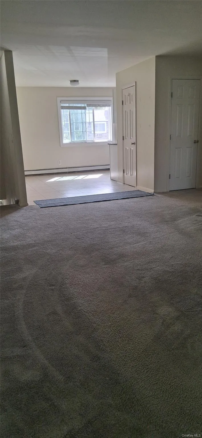 Carpeted empty room with baseboard heating Carpeted empty room with baseboard heating