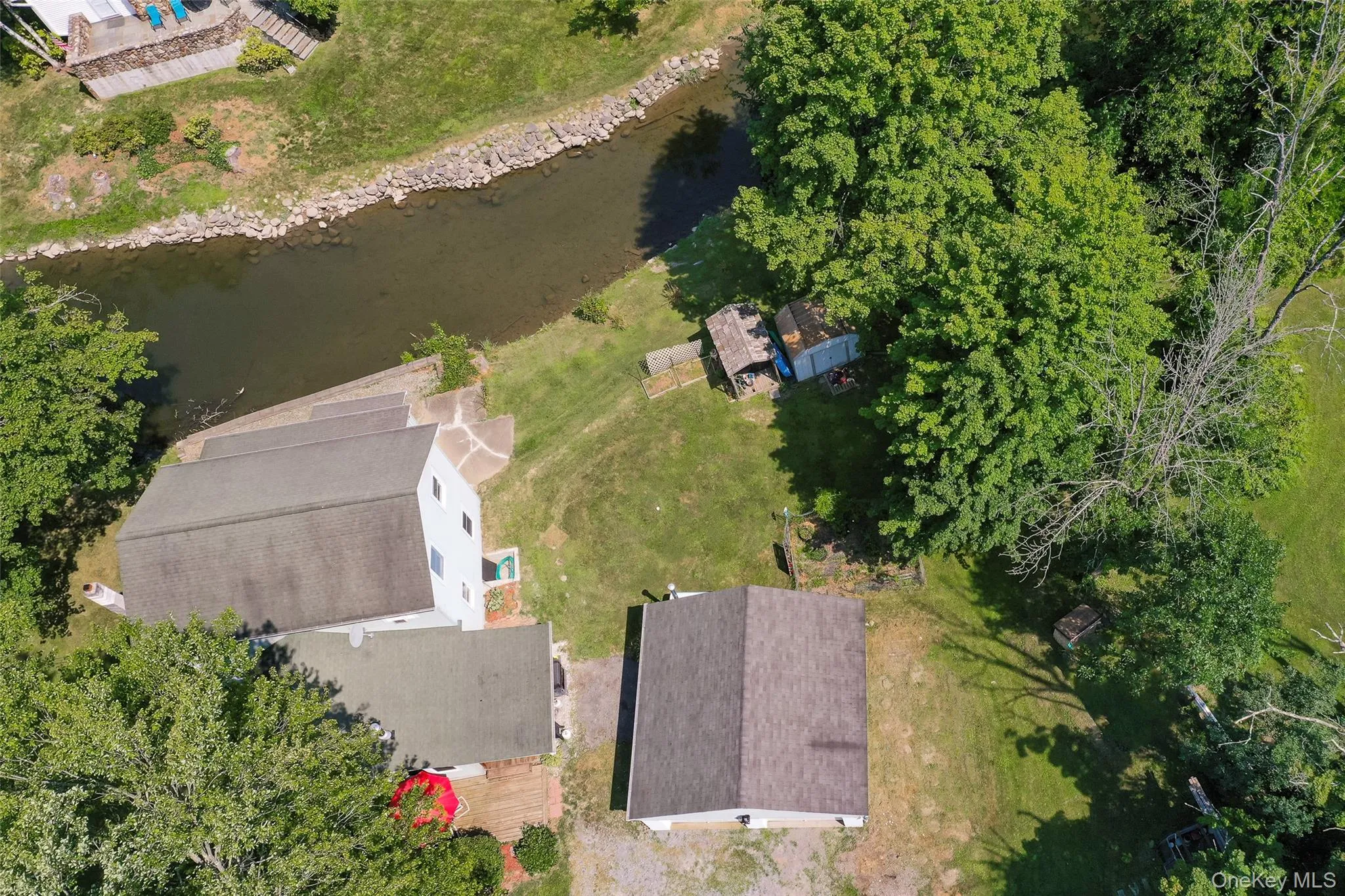 Drone / aerial view of a large body of water Drone / aerial view of a large body of water