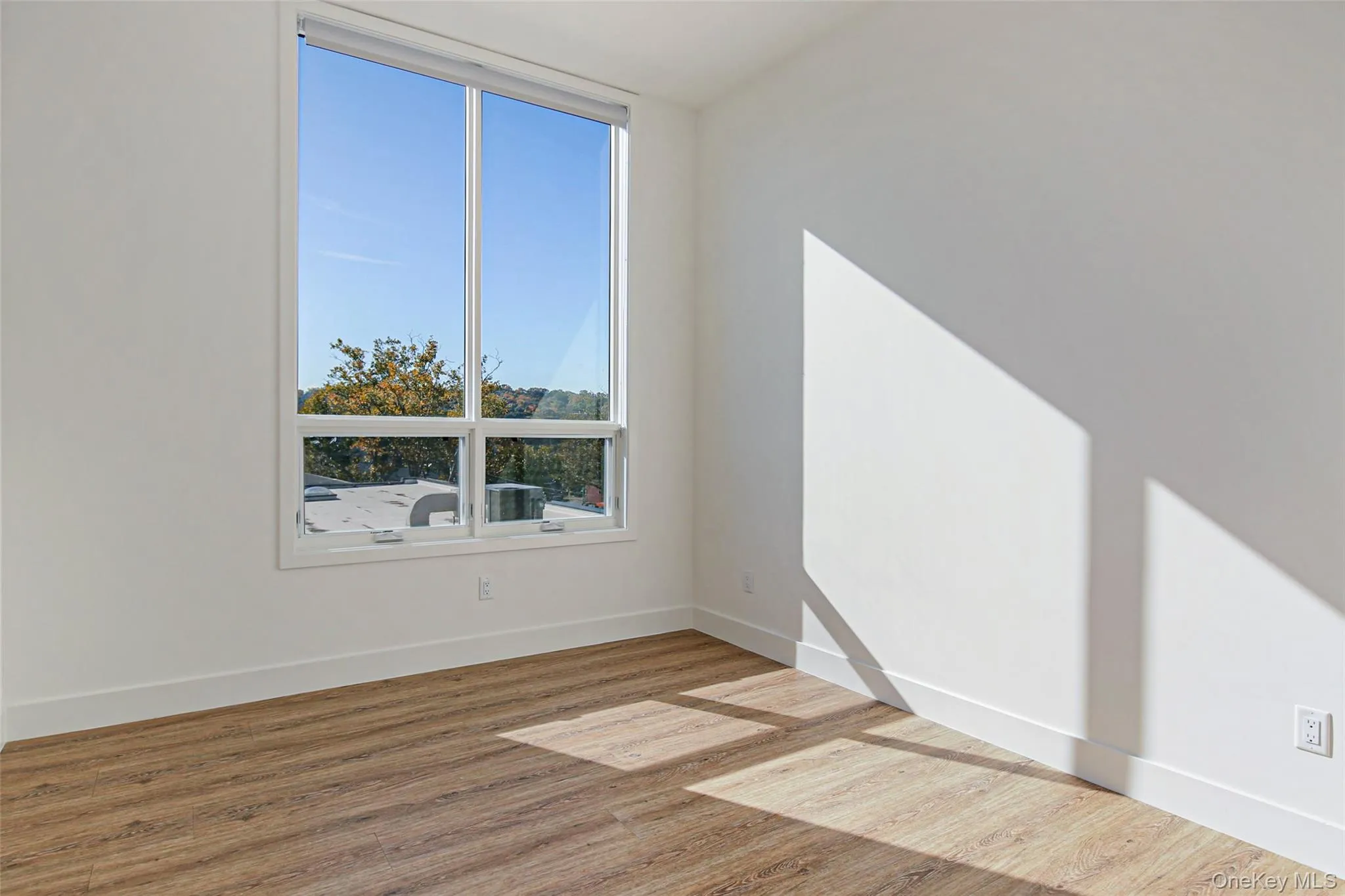 Spare room with wood-type flooring Spare room with wood-type flooring