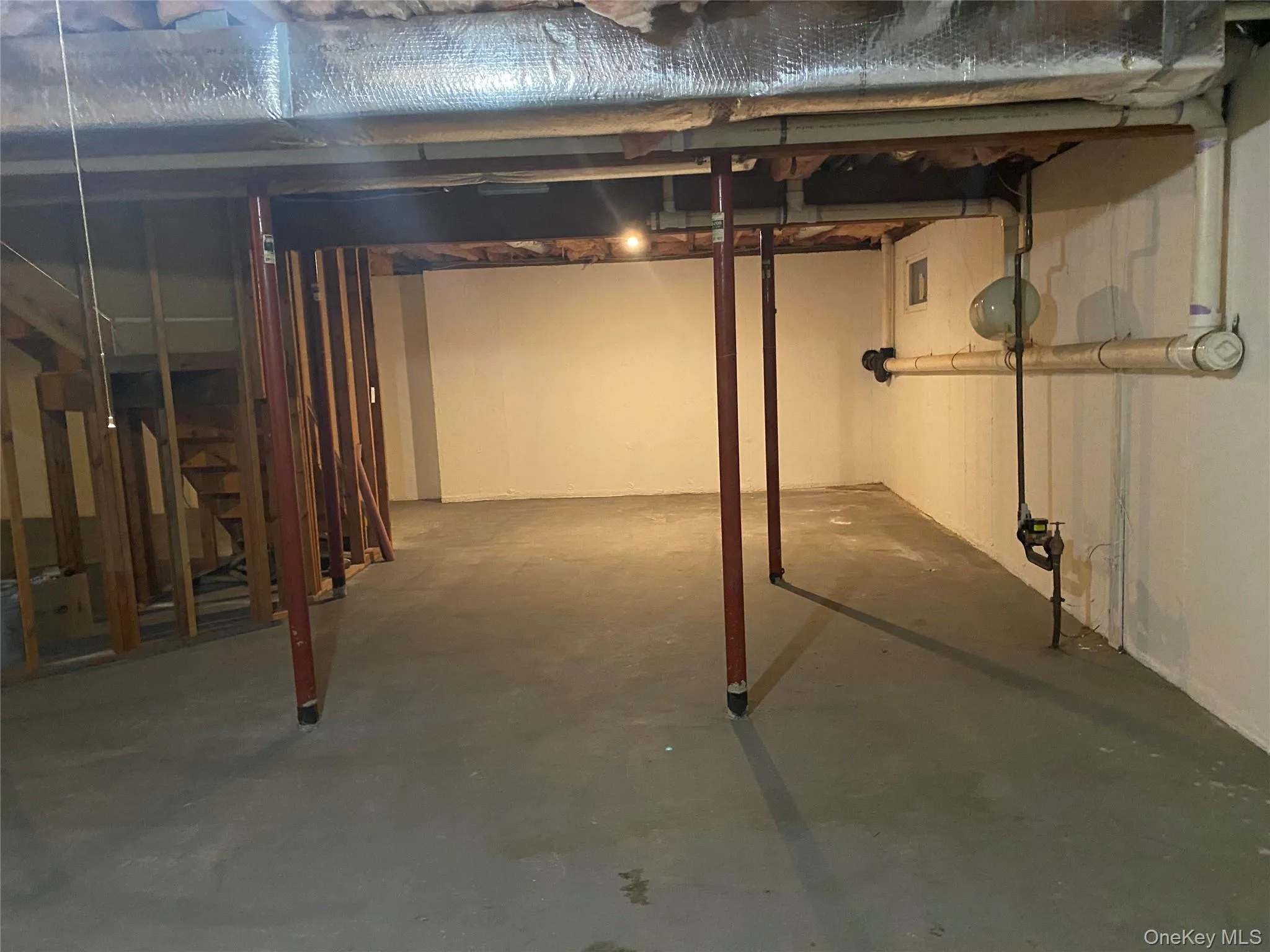 View of unfinished basement View of unfinished basement