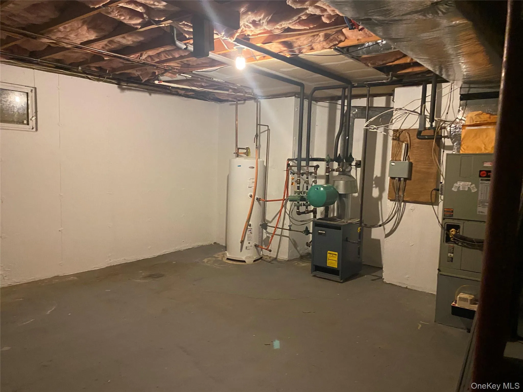 Basement area with house utilities Basement area with house utilities