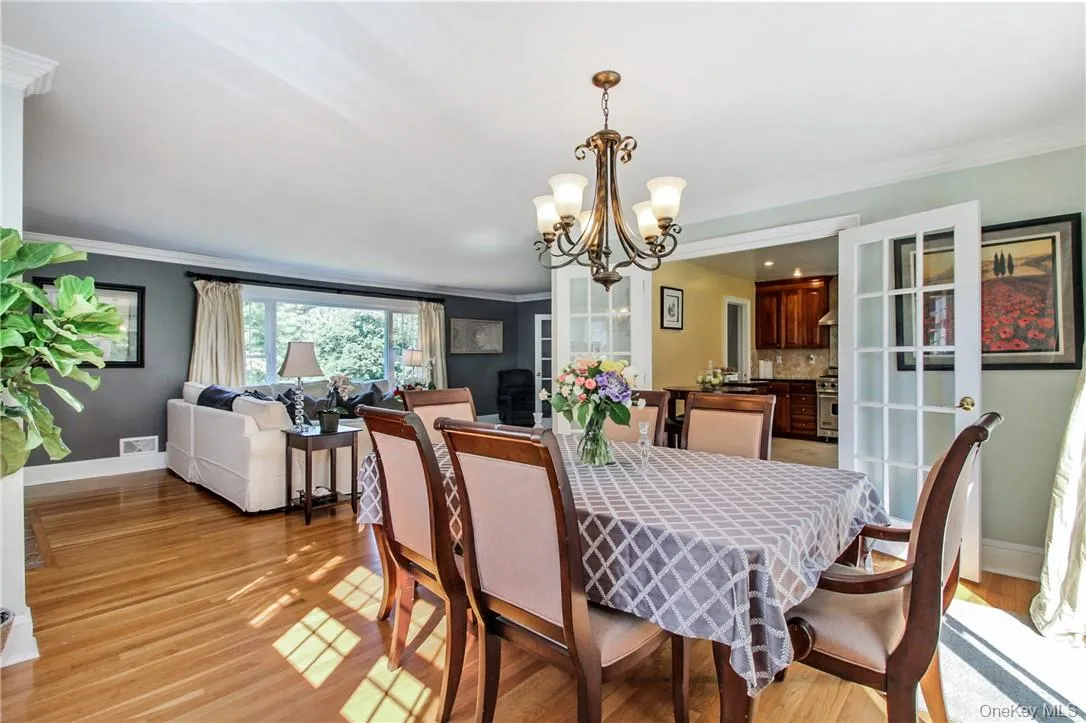 Hardwood floors and French doors to the kitchen Hardwood floors and French doors to the kitchen