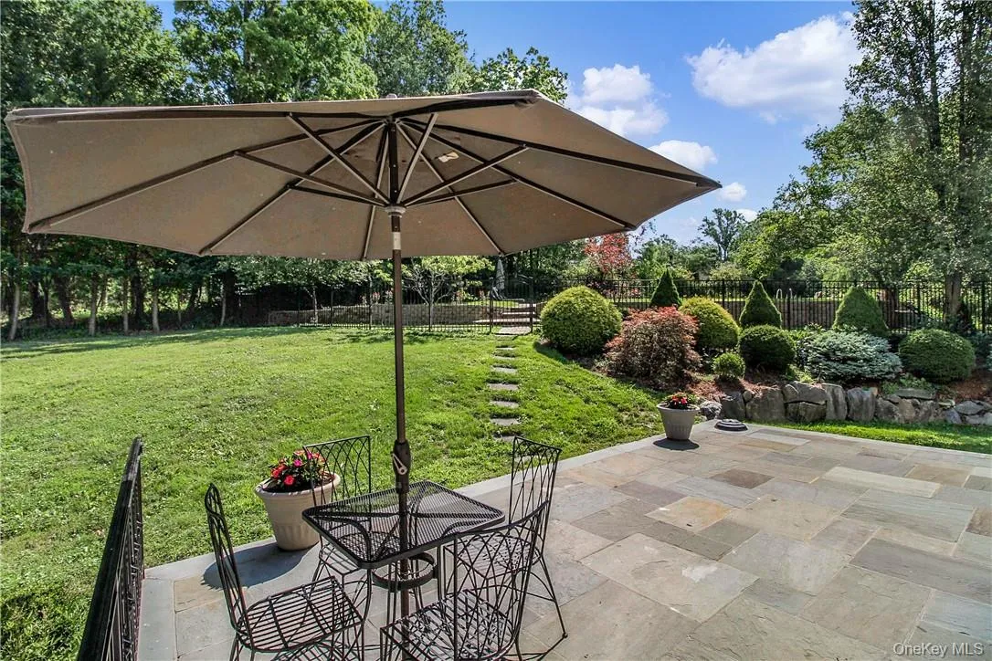 Patio outside of the dining room Patio outside of the dining room