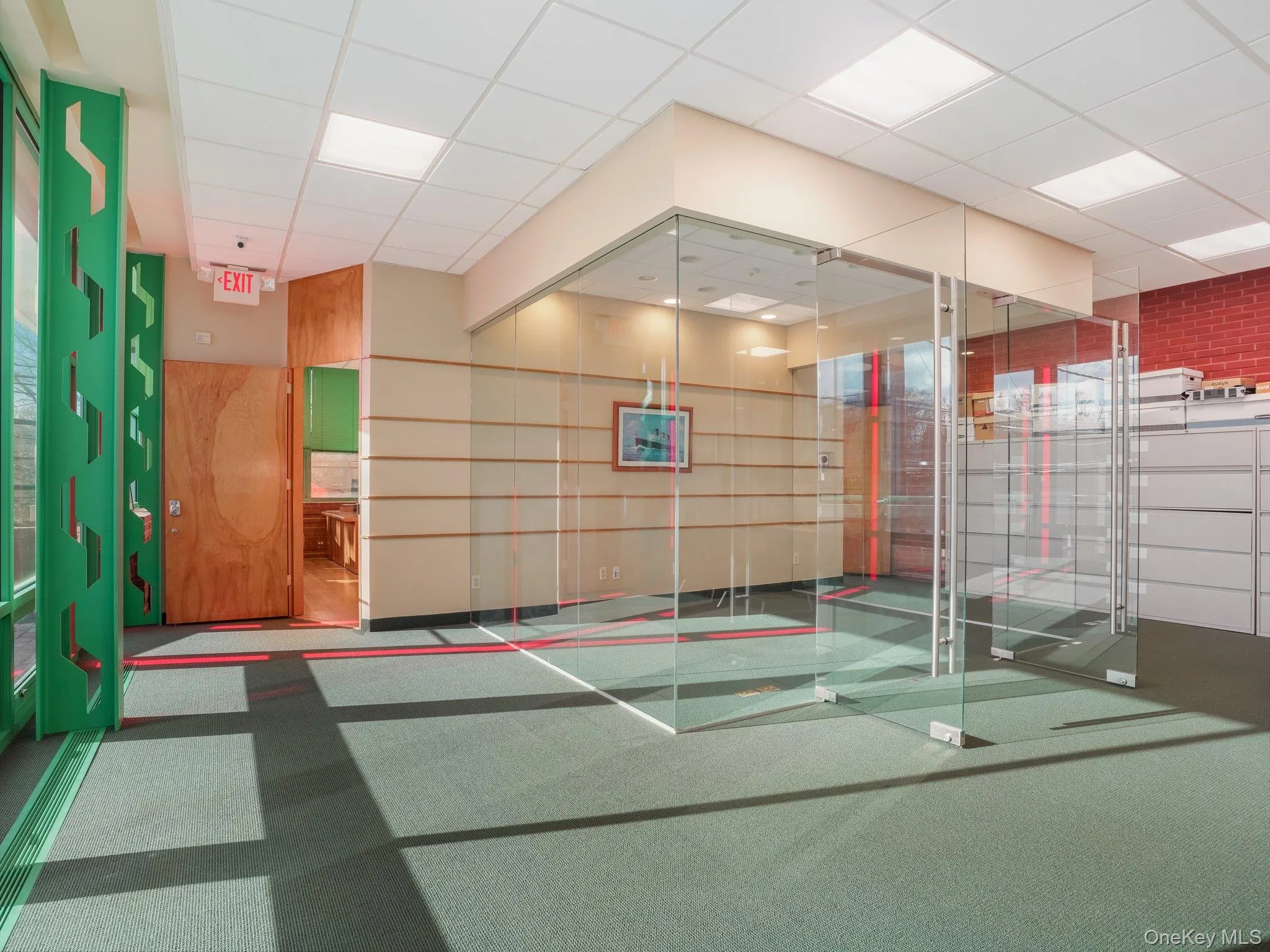 View of tennis court View of tennis court