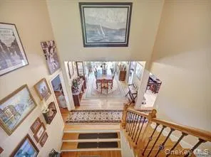 Staircase with wood finished floors Staircase with wood finished floors