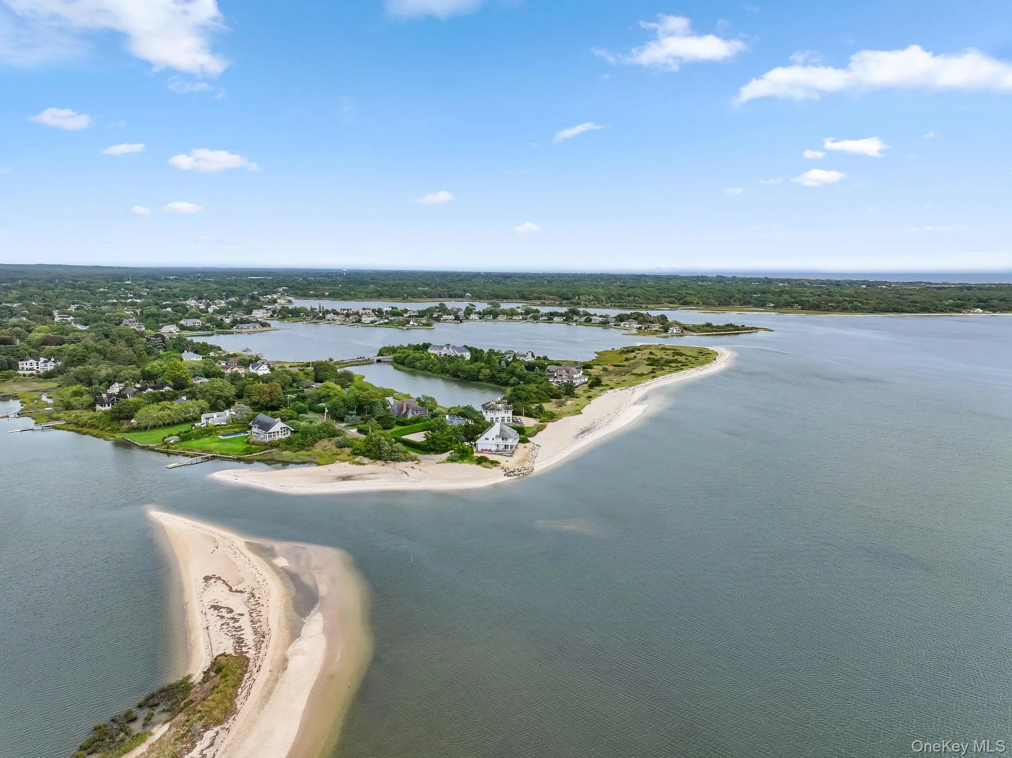 Aerial view of a nearby body of water Aerial view of a nearby body of water